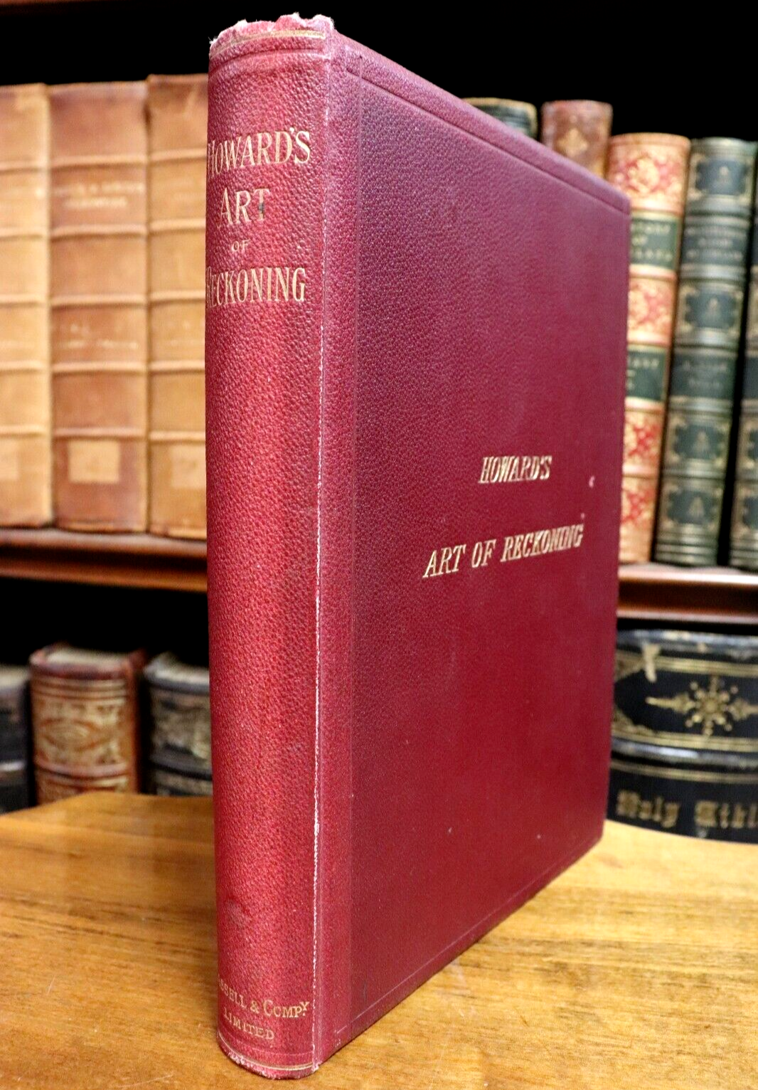 1900 Howard's Art Of Reckoning Antique Financial Reference Book