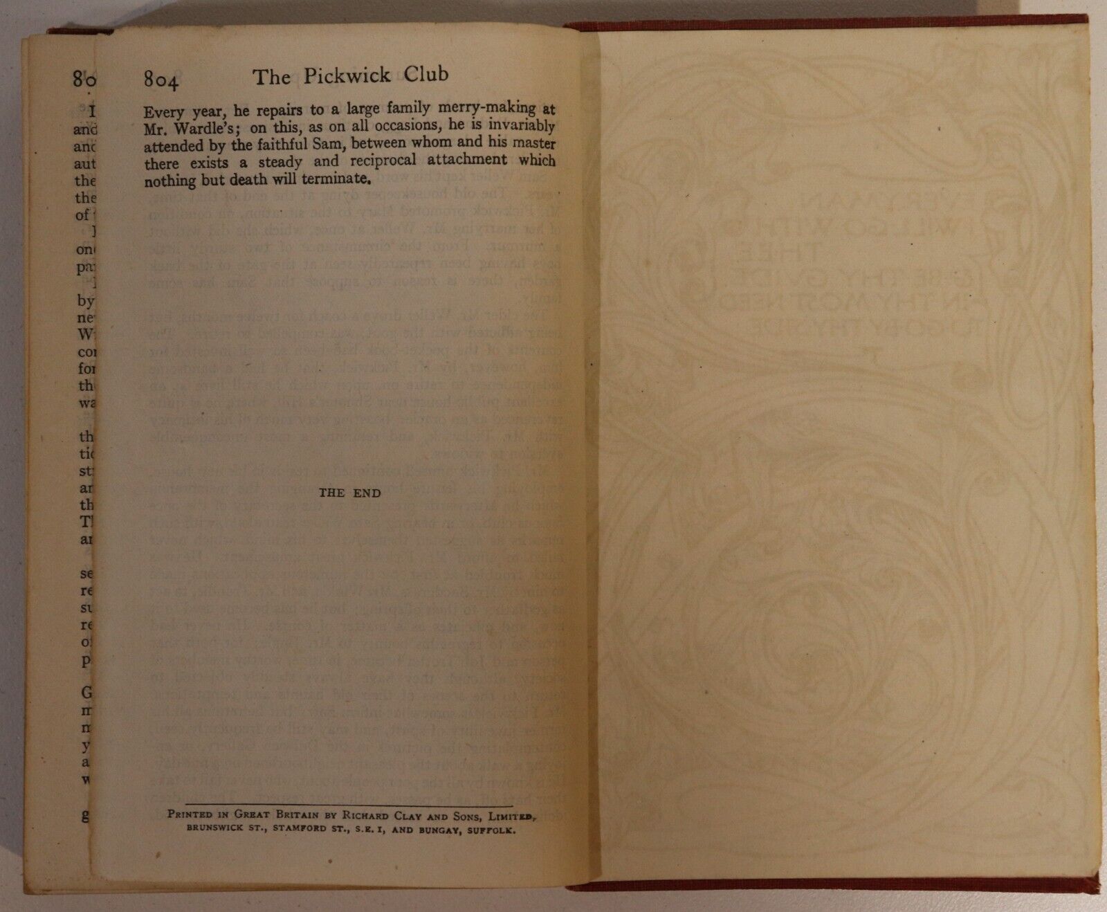 The Pickwick Papers by Charles Dickens - 1919 - Everyman's Library Fiction Book