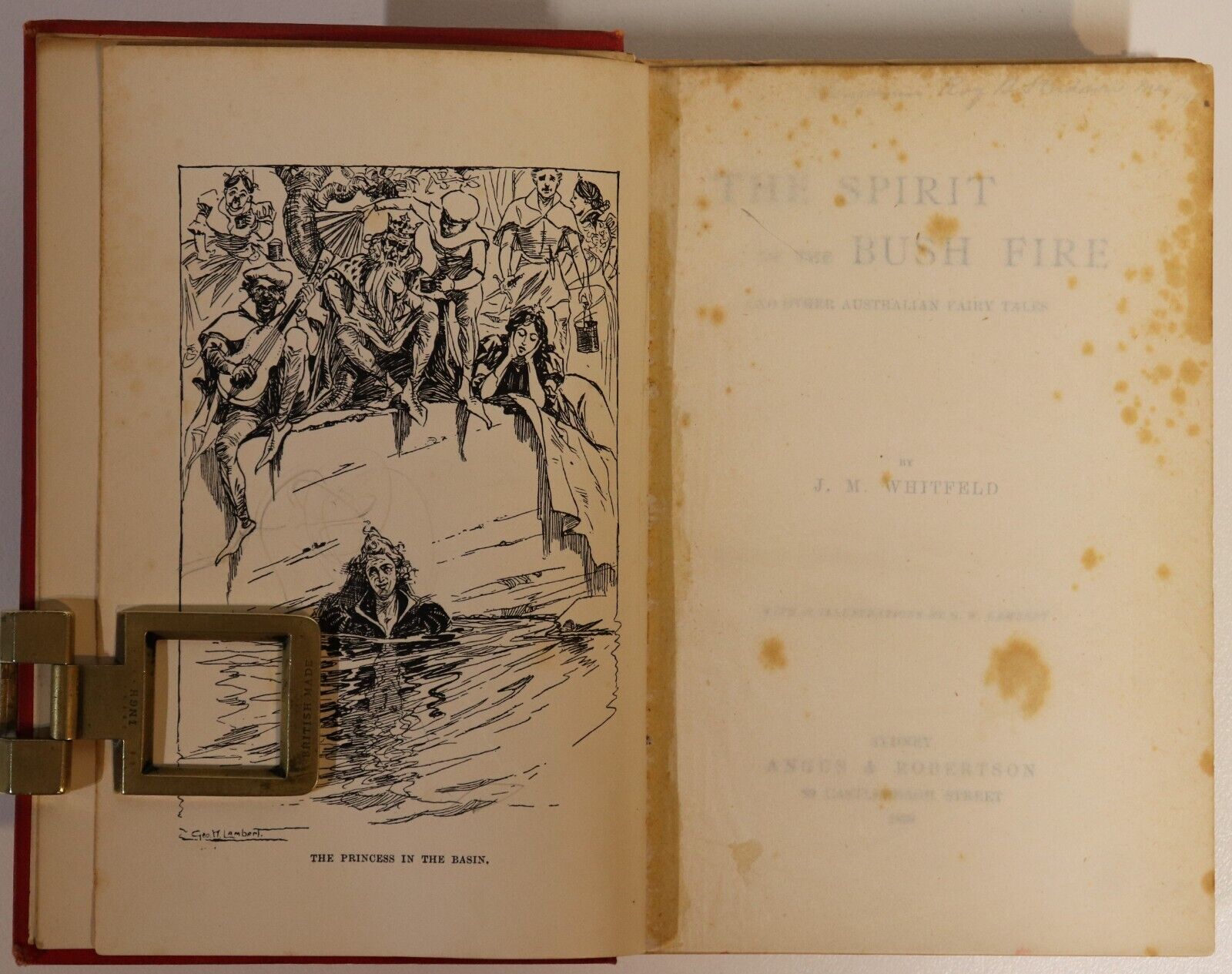 1898 The Spirit Of The Bush Fire: J Whitfeld Antique Australian Fiction Book