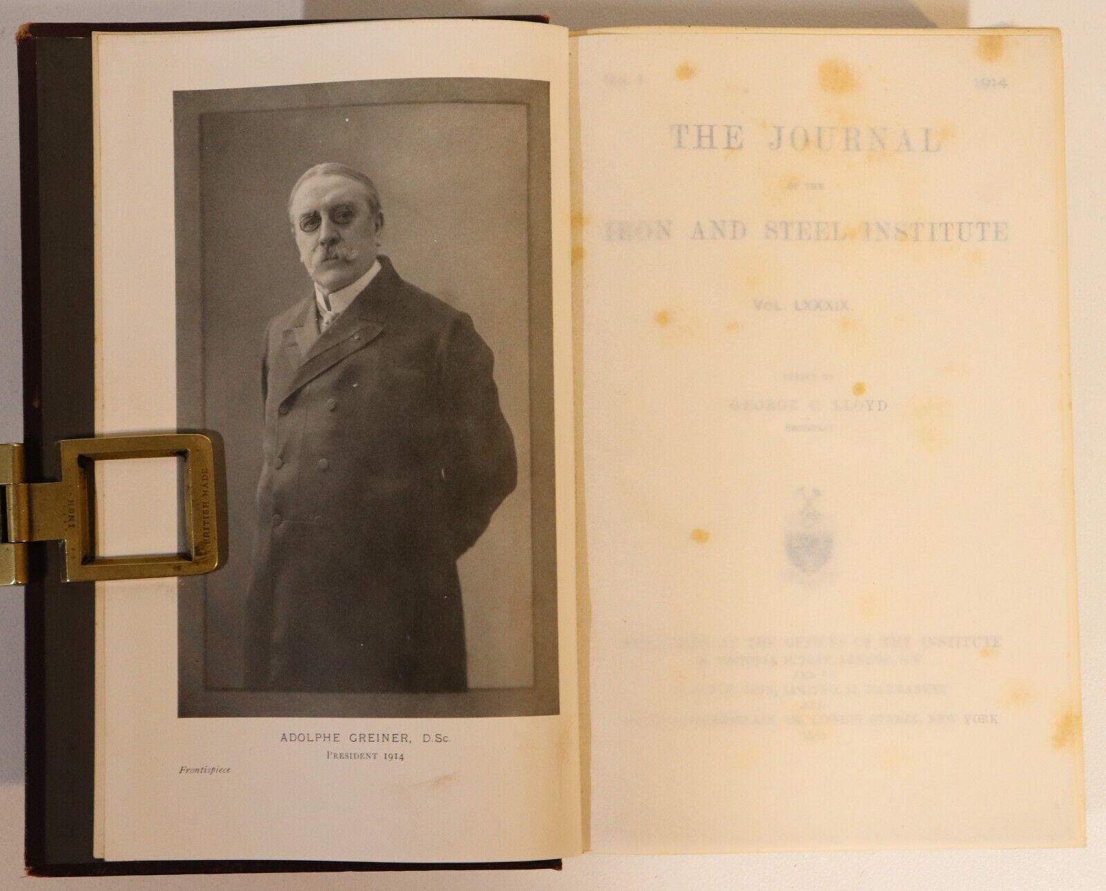 Journal Of The Iron & Steel Institute - 1914 - Antique History Book - 0
