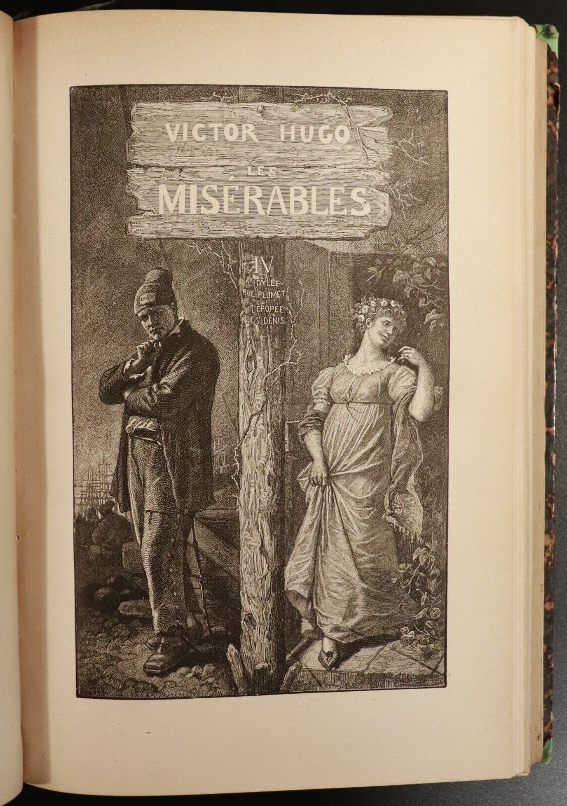 c1880 3vol  Les Miserables by Victor Hugo Antiquarian Books Fine Binding