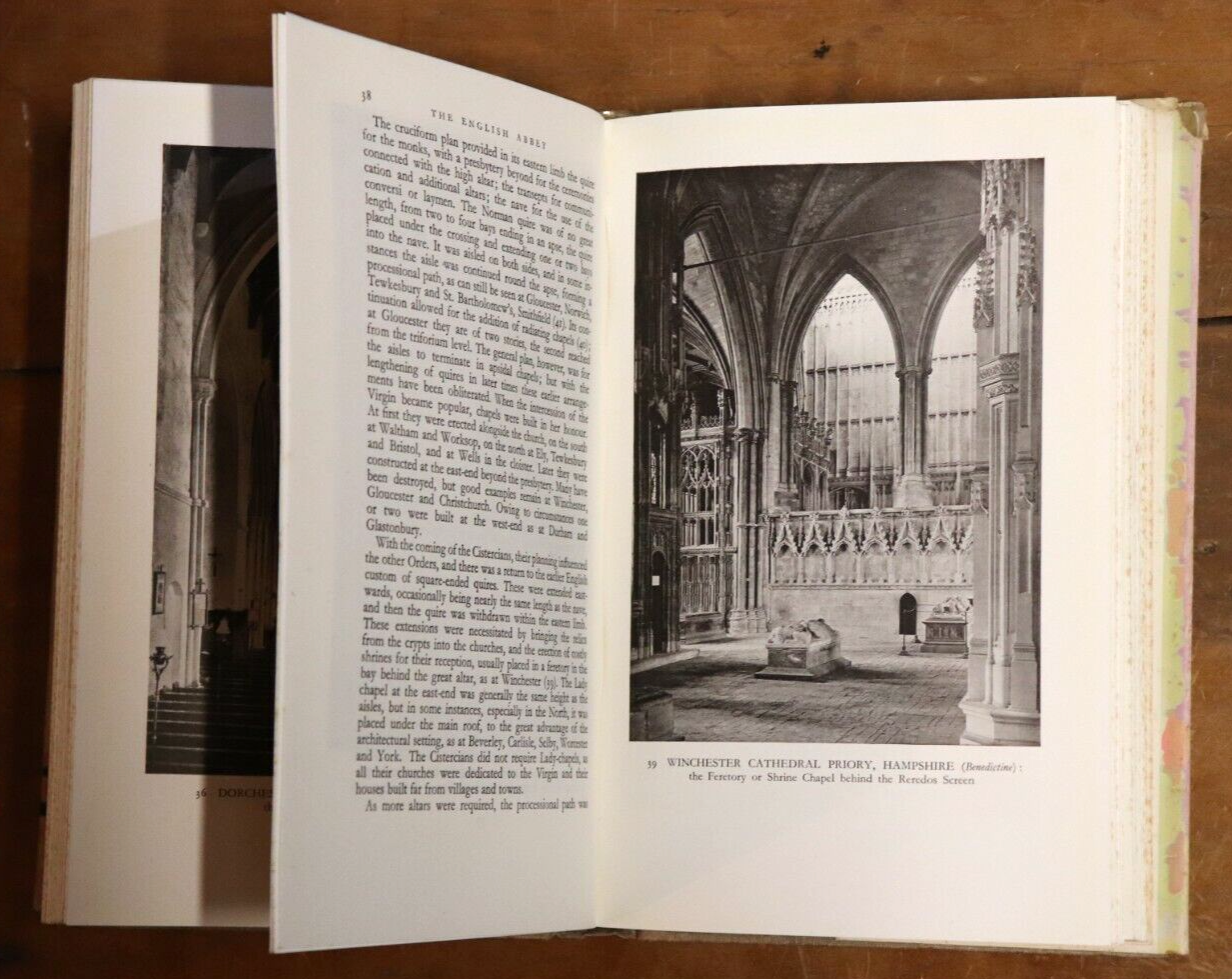 1949 The English Abbey In The Middle Ages F. Crossley British Architecture Book