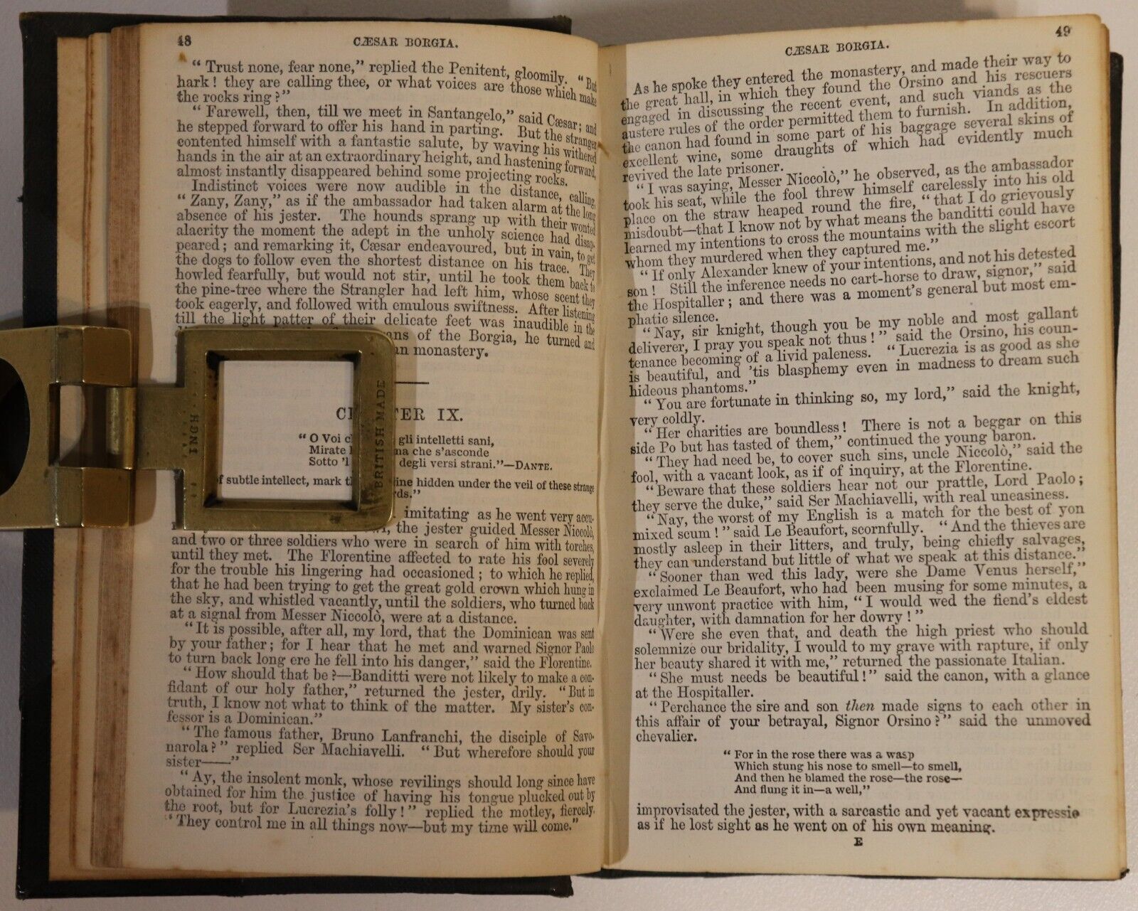 Caesar Borgia by the Author Of Whitefriars - c1895 - Antique Fiction Book