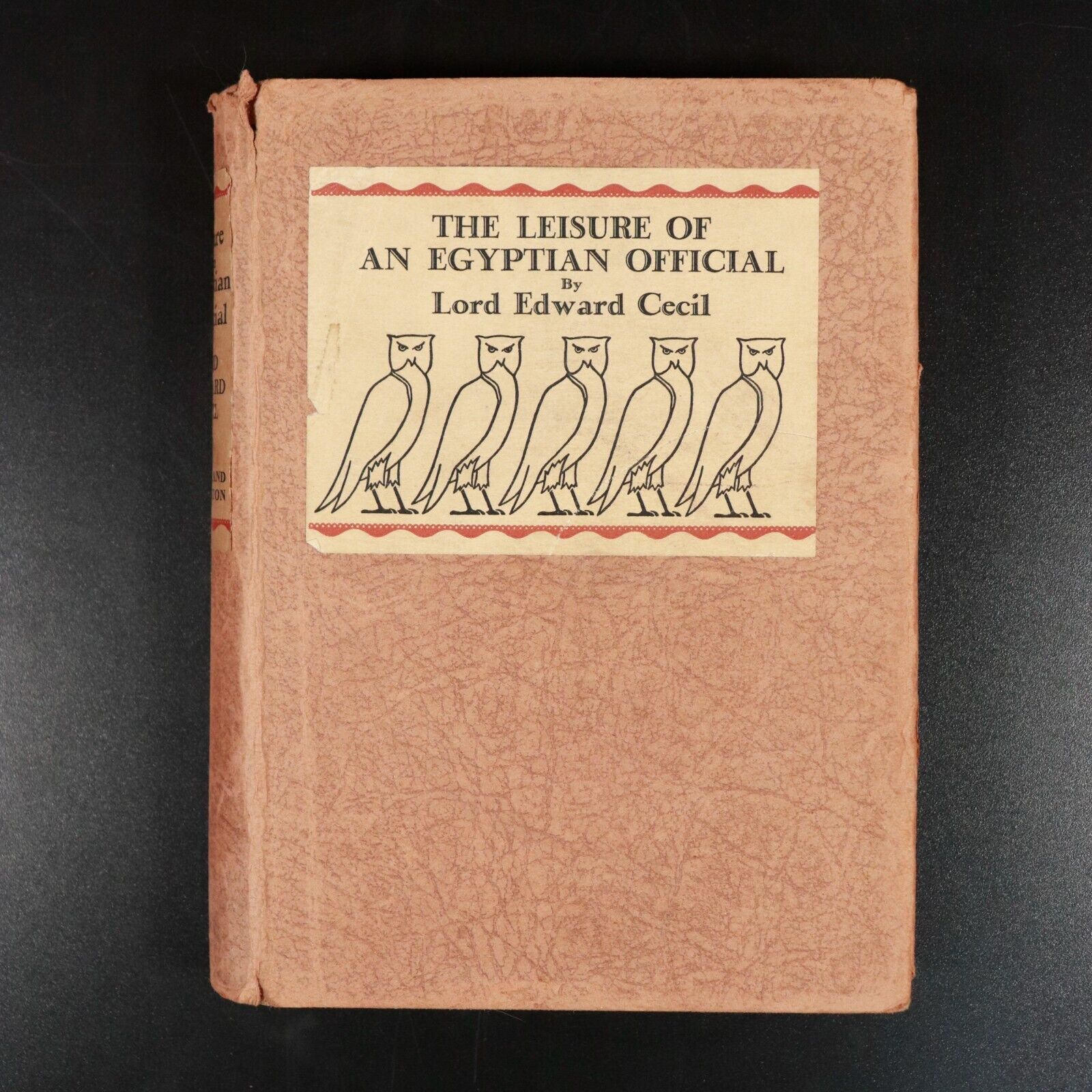 1931 4vol The Leisure Of An Egyptian Official Antique History Book Egypt