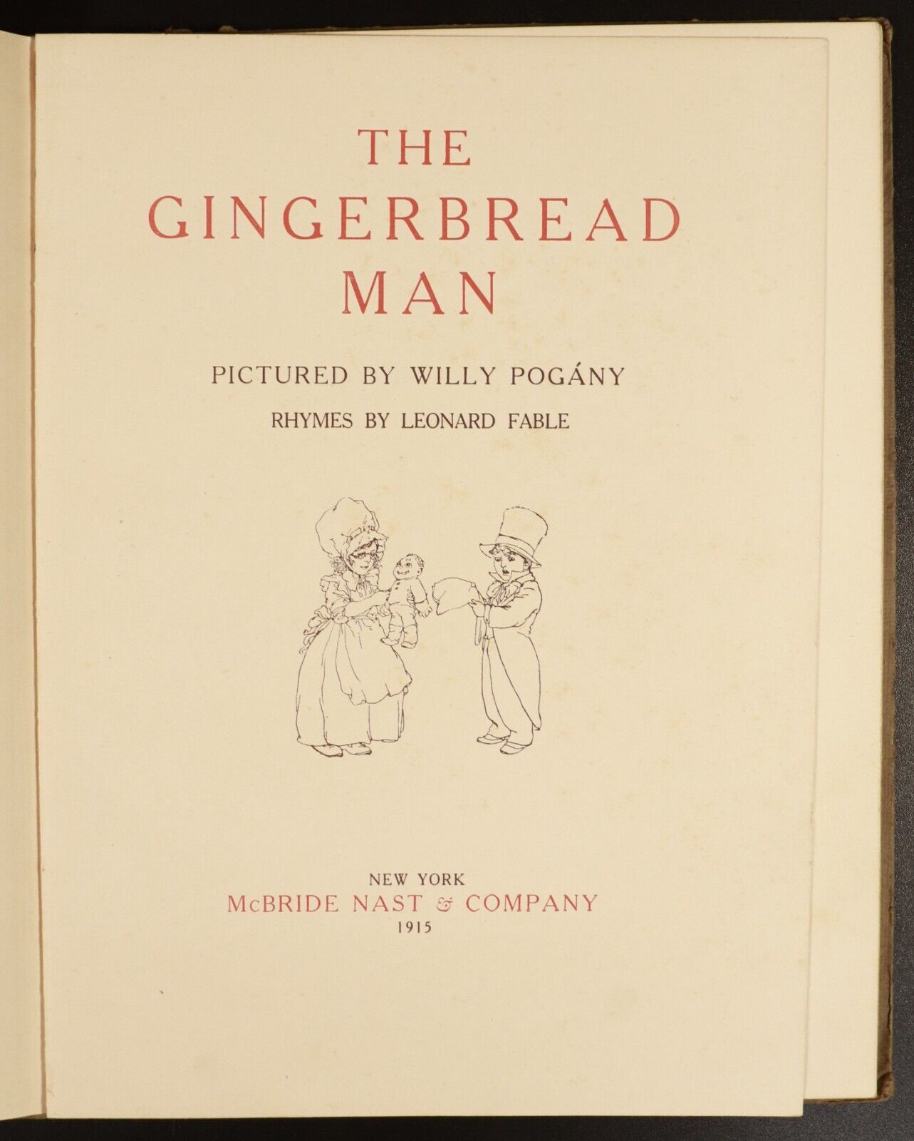 1915 The Gingerbread Man by Leonard Fable 1st Edition Antique Childrens Book