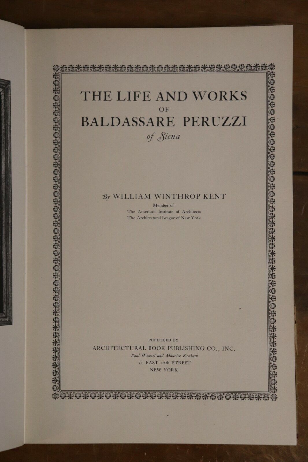 The Life & Works Of Baldassare Peruzzi - 1925 - 1st Edition Architecture Book - 0