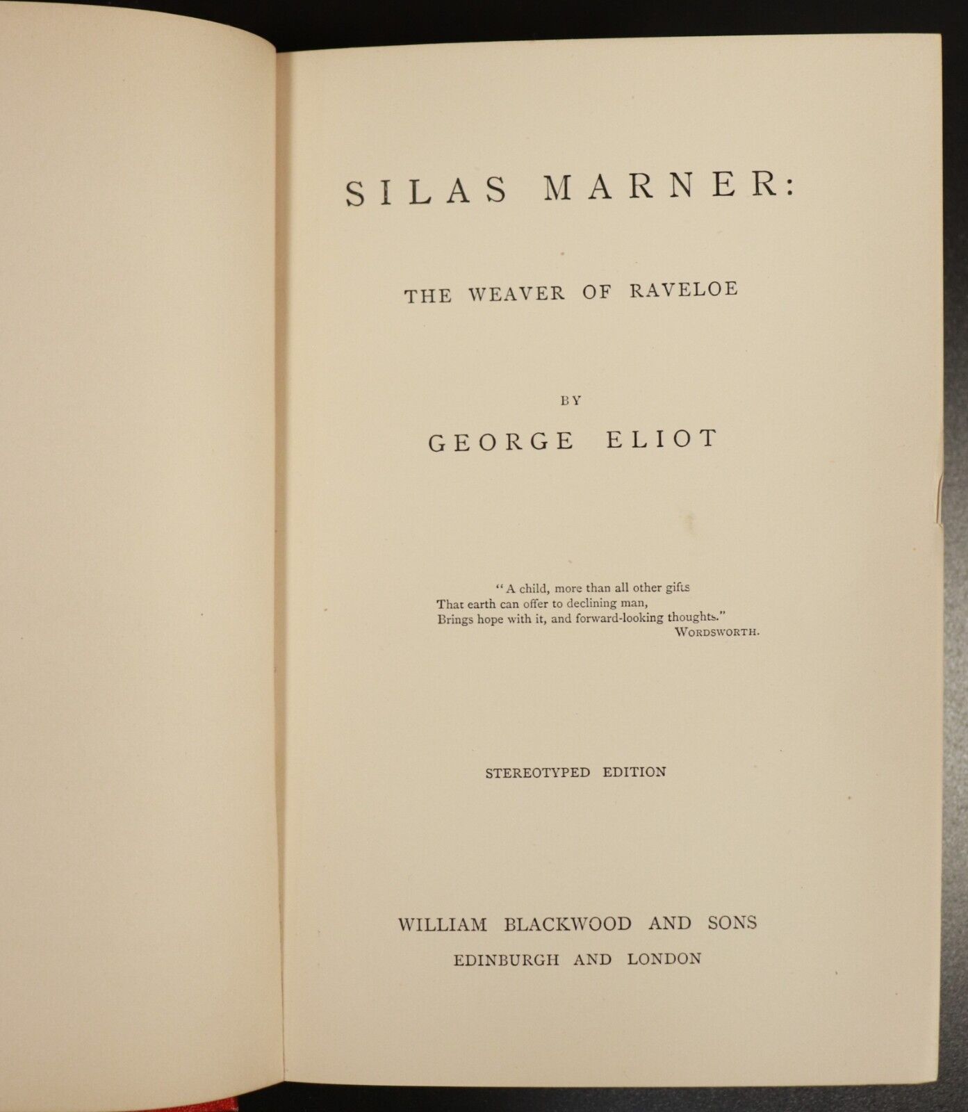 c1895 Silas Marner - The Weaver Of Raveloe by George Eliot Antique Fiction Book