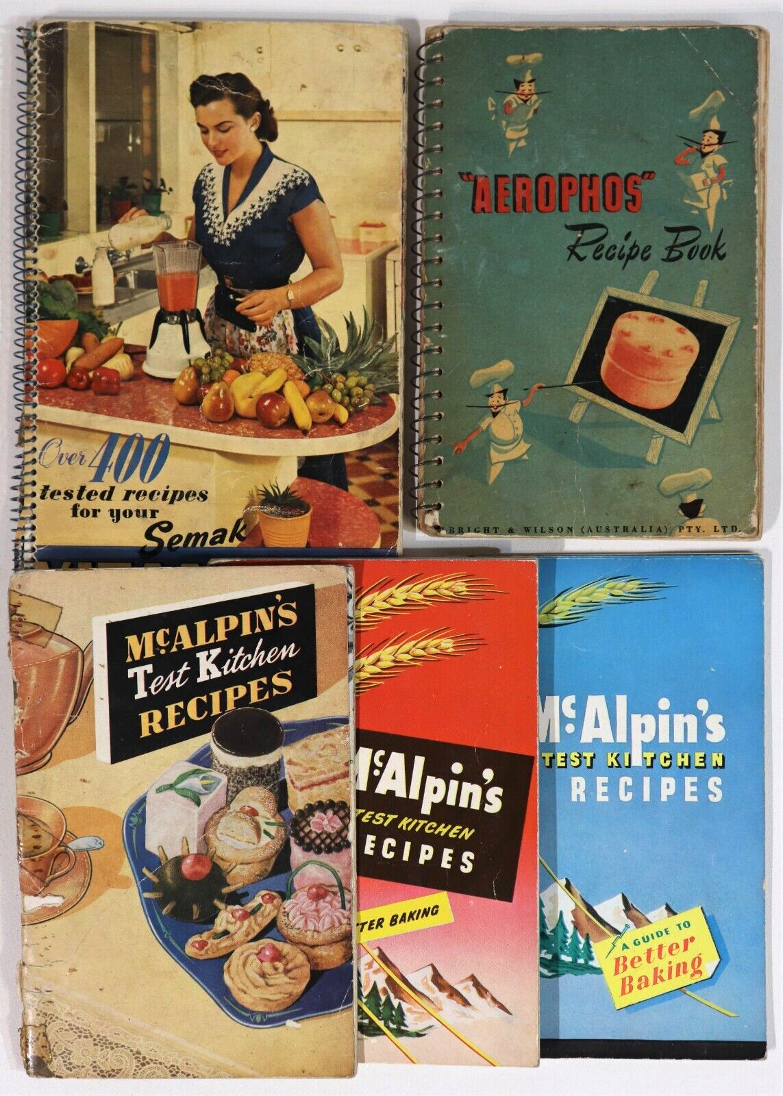 Collection Of Vintage Cook Books - c1950 - Vintage Australian Cook Books