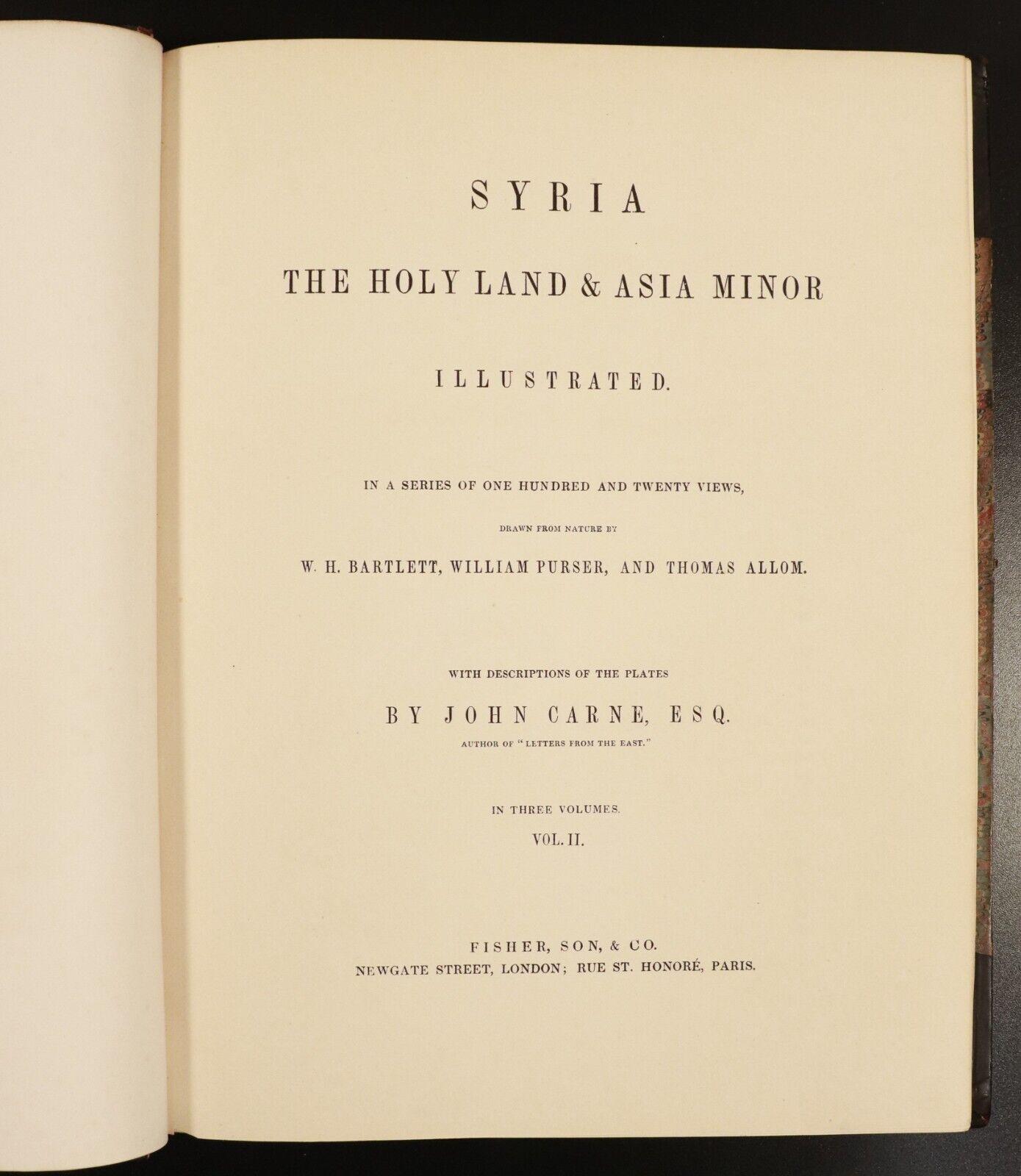 c1842 3vol Syria, The Holy Land & Asia Minor - Antiquarian History Book Set