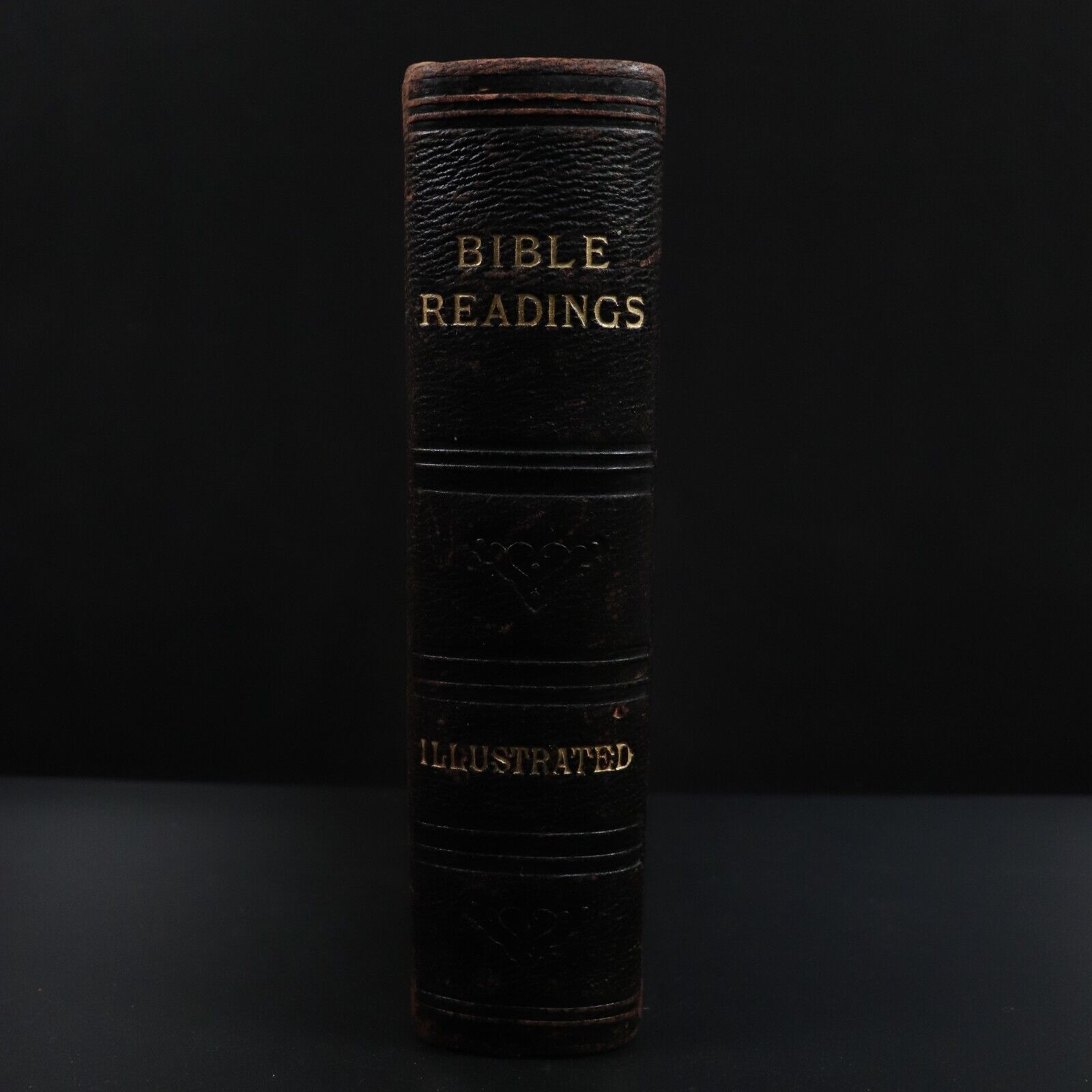 1915 Bible Readings For The Home Circle - Antique Religious Book Leather Binding