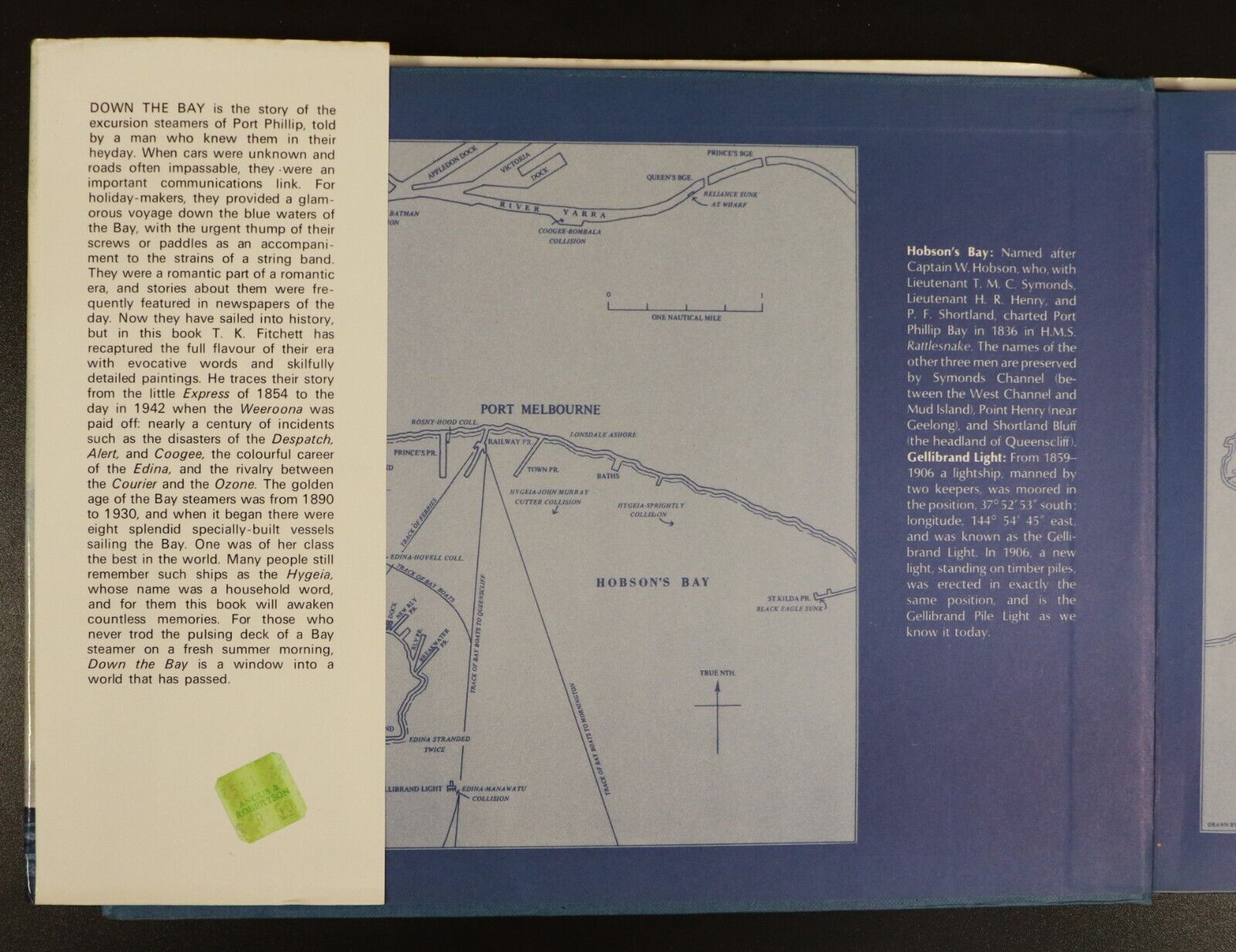 1973 Down The Bay: Steamers Of Port Phillip T.K Fitchett Australian History Book - 0