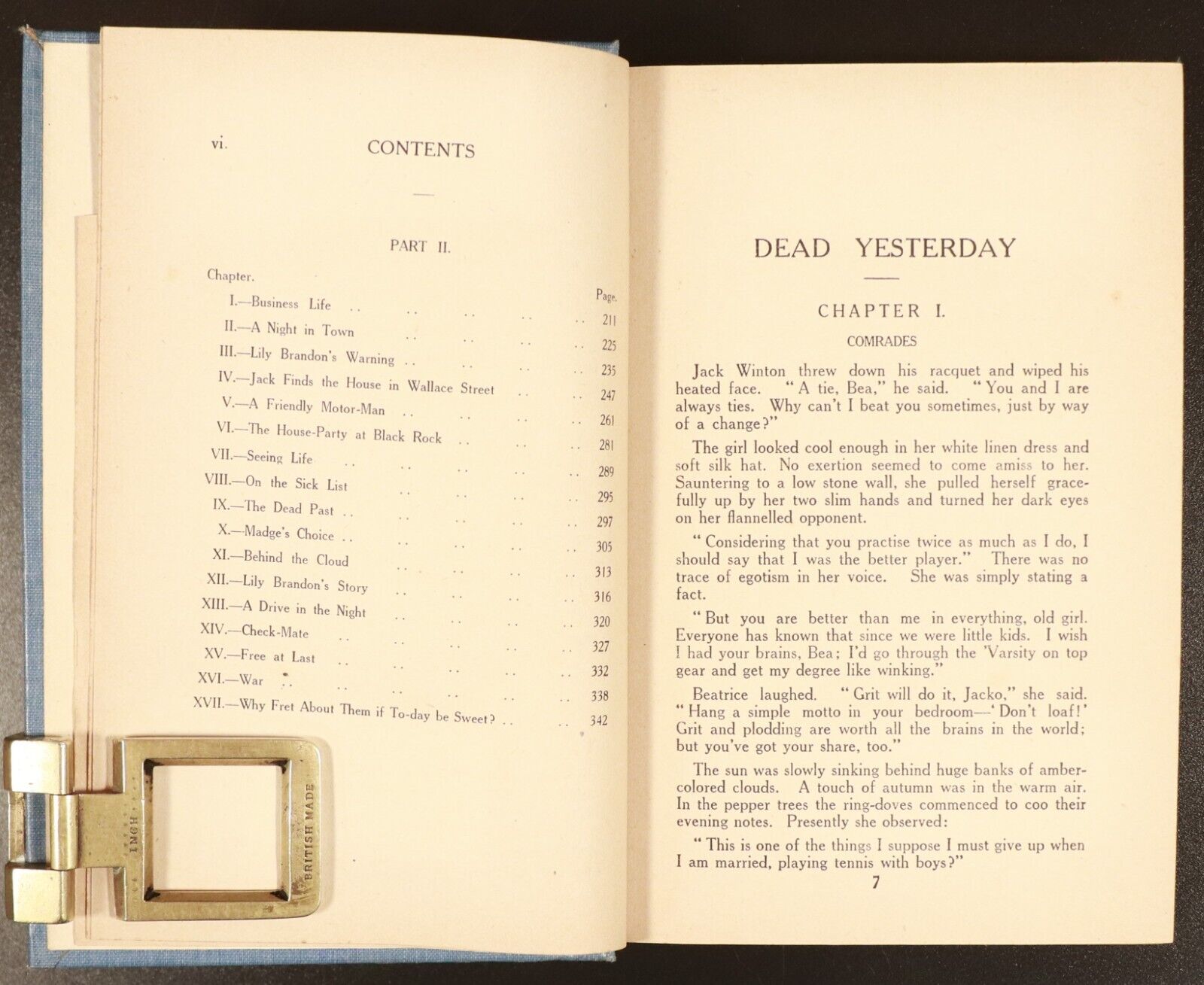 1918 Dead Yesterday by Beatrice Gordon Antique Australian Fiction Book