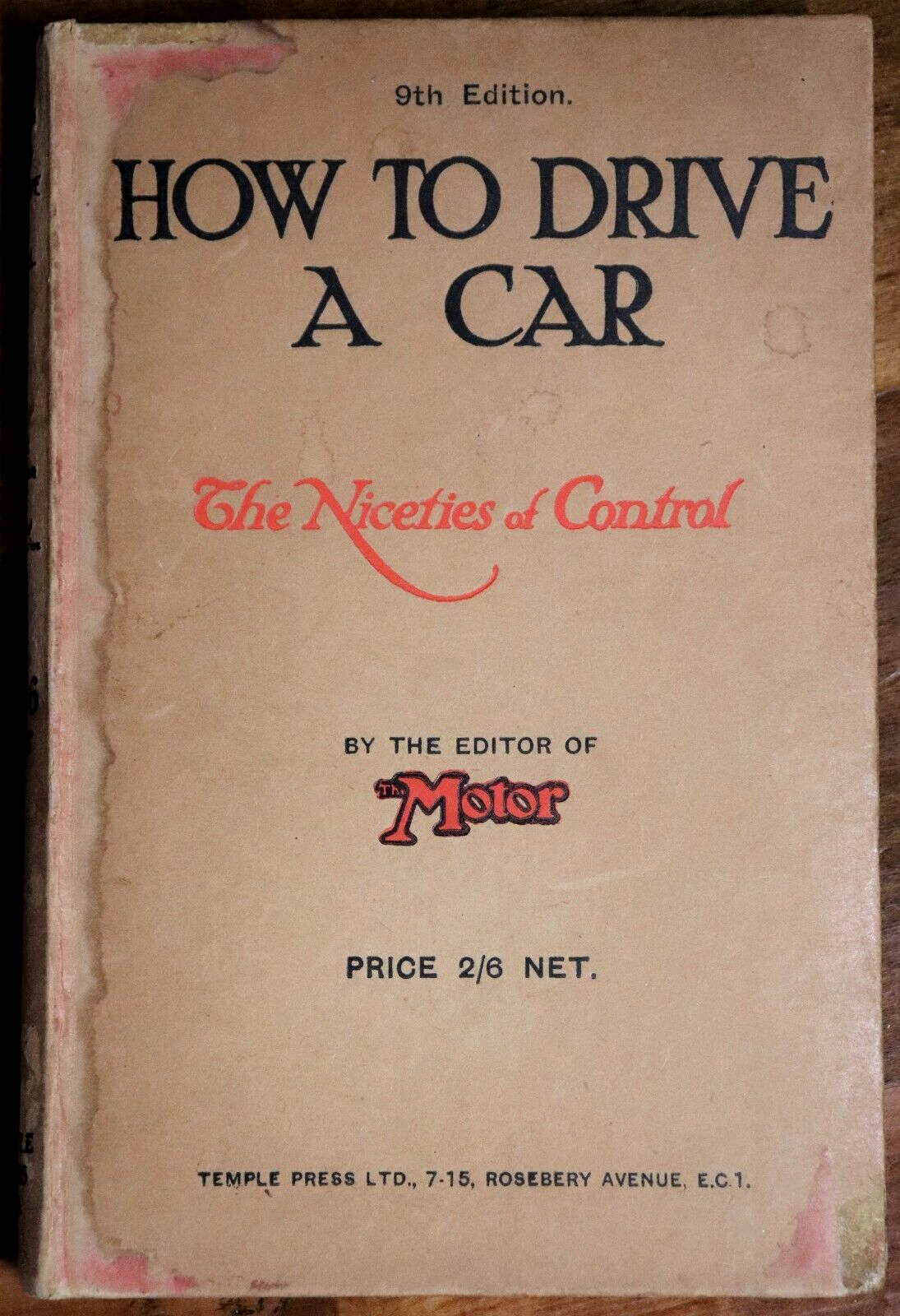 How To Drive A Car by Editors Of The Motor - c1925 - Automotive History Book