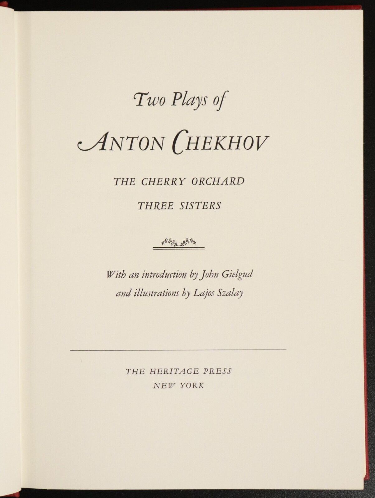 1966 Two Plays Of Anton Chekhov Heritage Press Literature Book