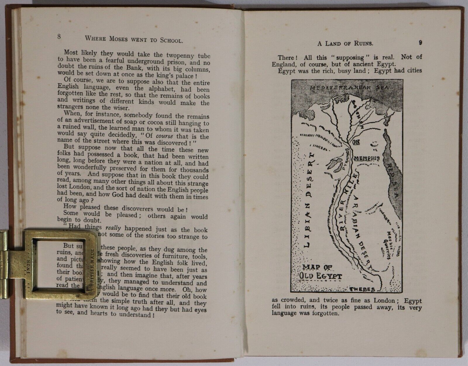 Scenes In Ancient Egypt: Where Moses Went To School - c1910 - History Book