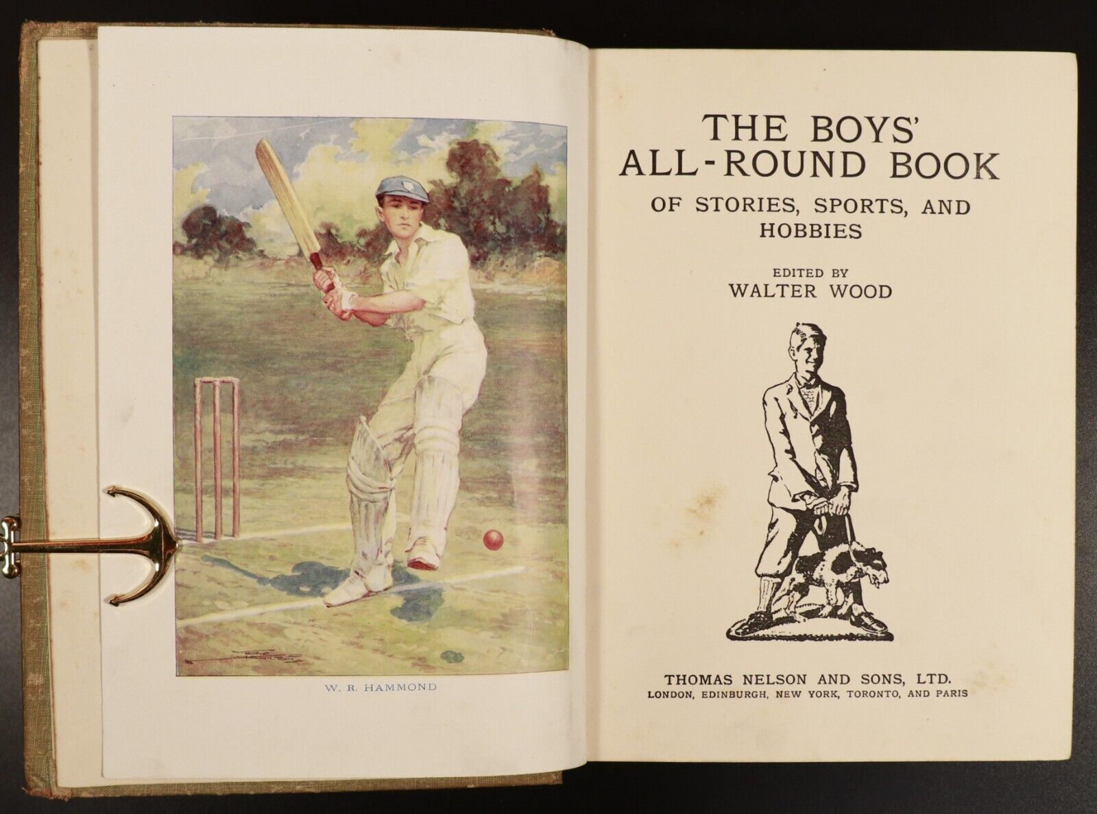 c1930 The Boys All-Round Book by Walter Wood Antique Illustrated Childrens Book - 0