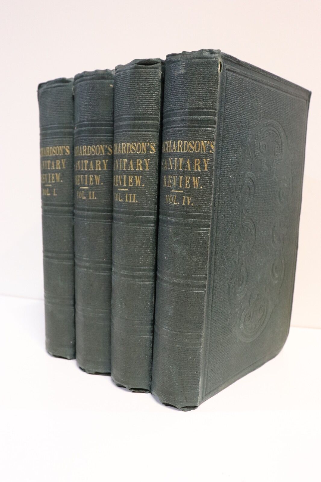 1855 4vol Richardsons Sanitary Review Public Health Antiquarian History Books