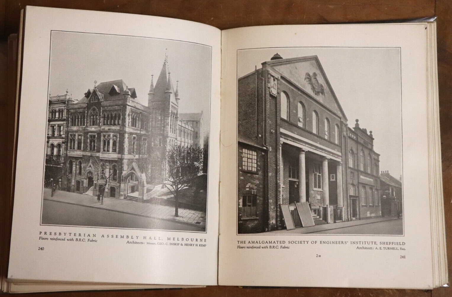 1923 B.R.C. Structures: Reinforced Concrete Antique Architecture Book