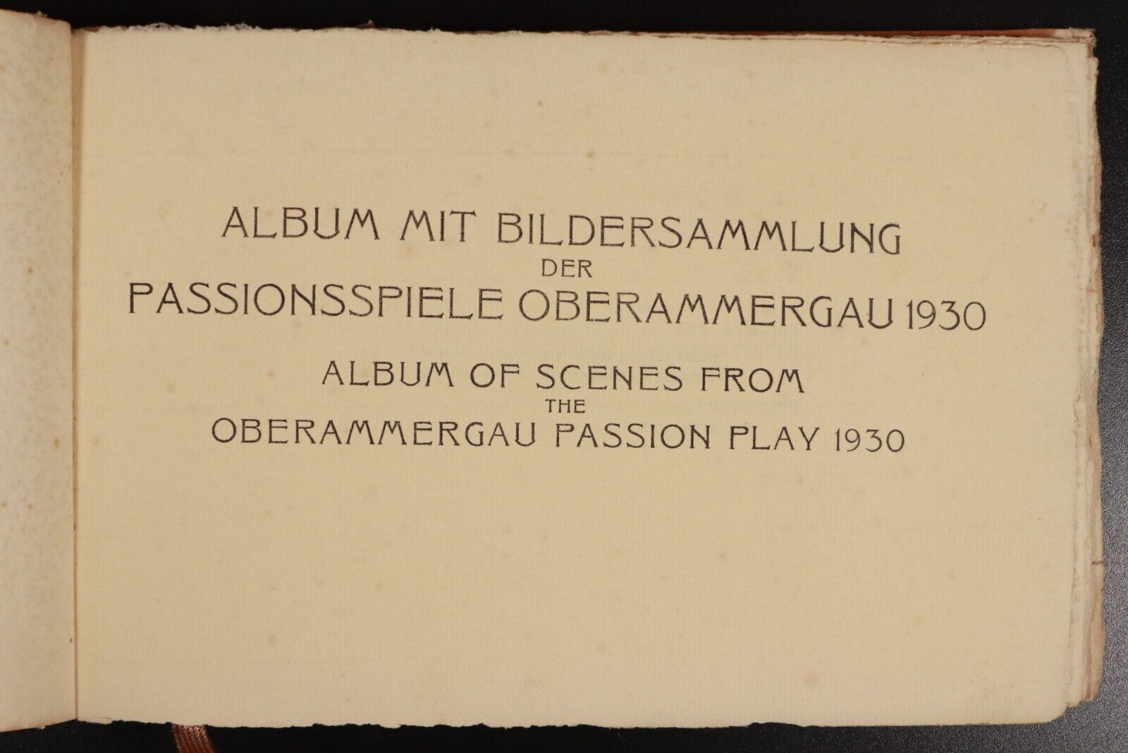 1930 Album Of Scenes From The Oberammergau Passion Play Antique Theatre Book - 0