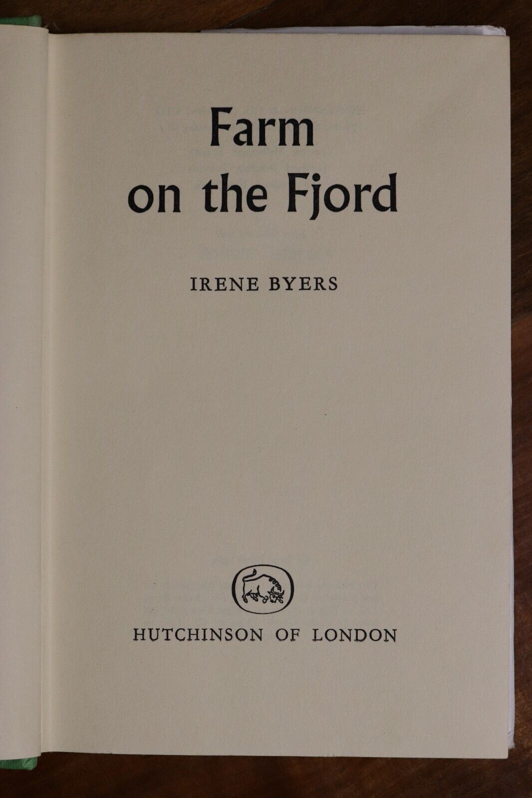 Farm On The Fjord by Irene Byers - 1961 - 1st Edition Childrens Story Book - 0