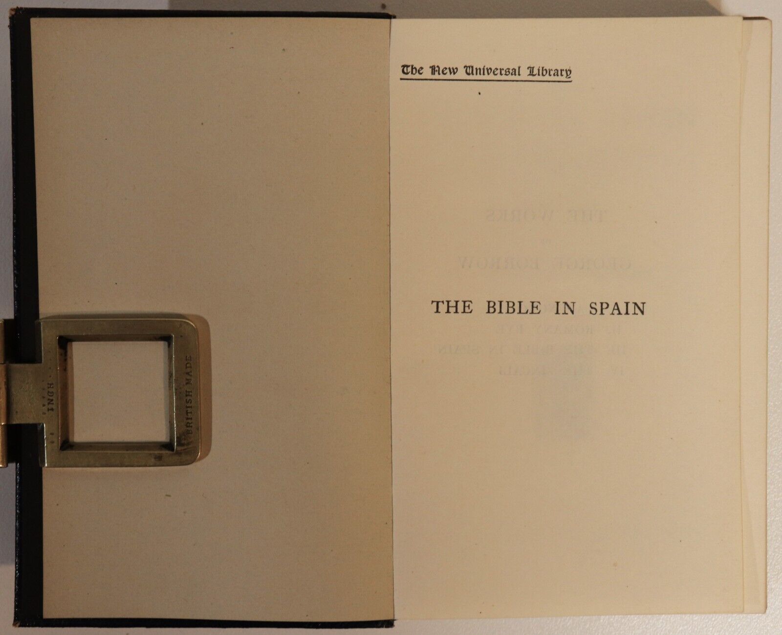 The Bible In Spain by George Borrow - c1920 - Antique Literature Book