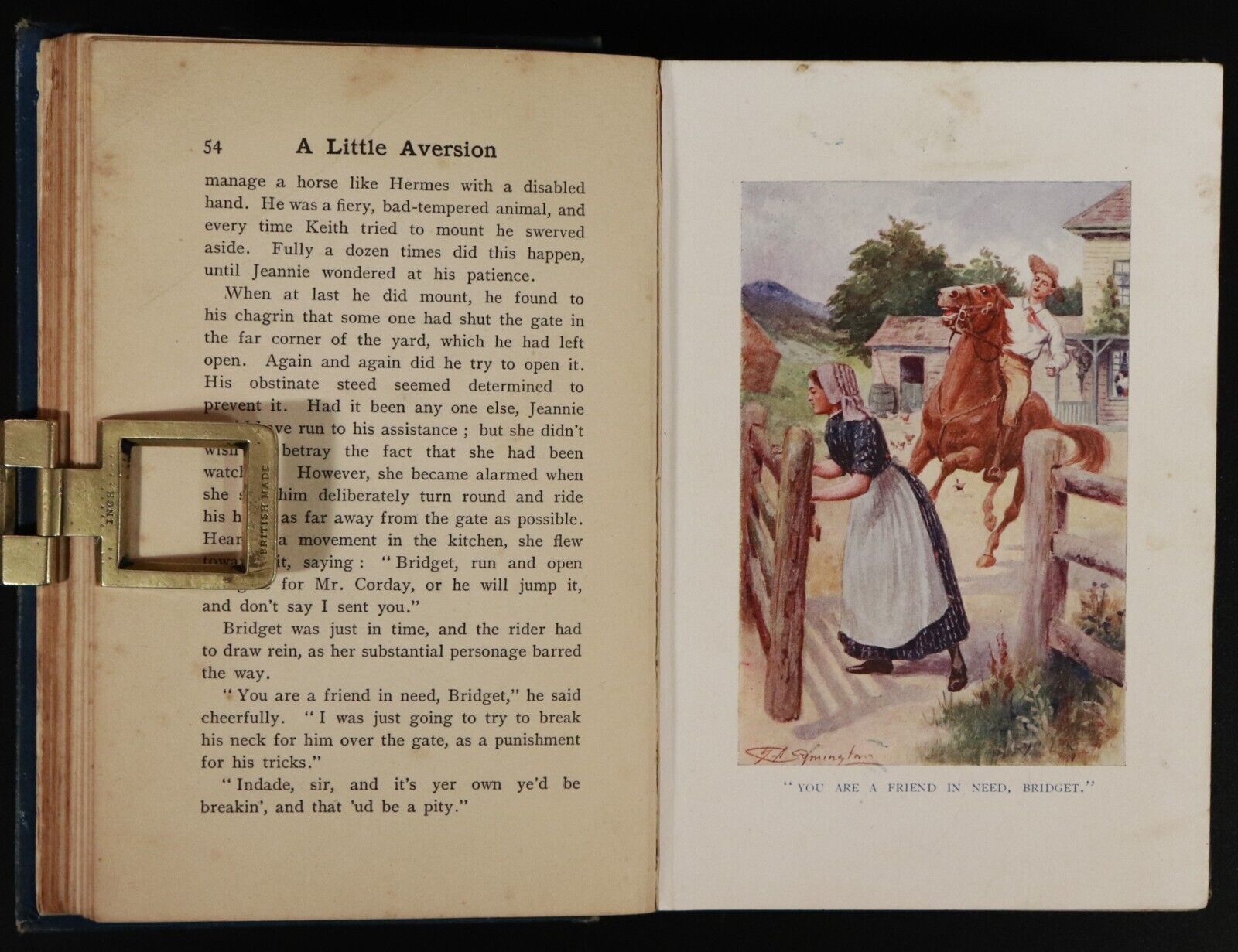 c1910 A Little Aversion by Tasman Illustrated Australian Fiction Book