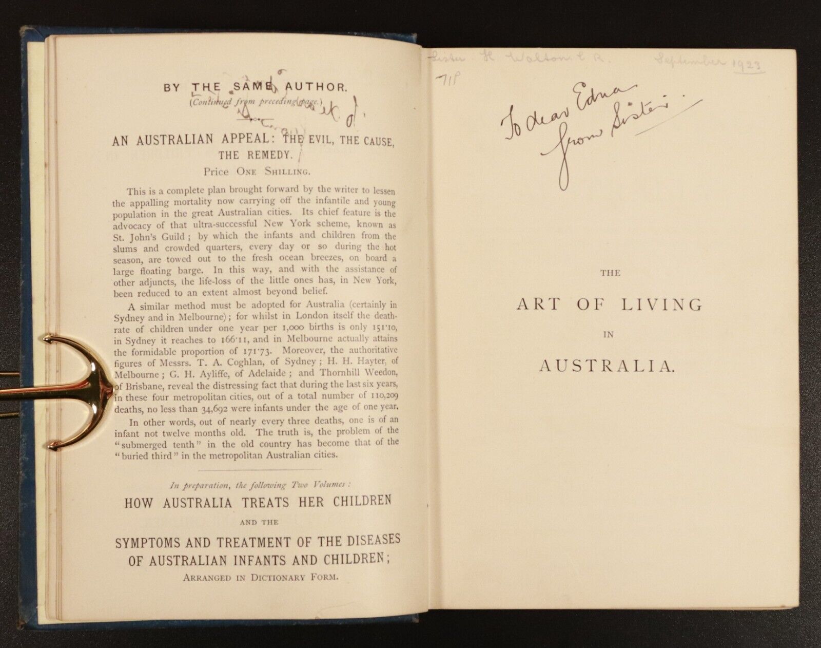 c1893 The Art Of Living In Australia by Philip E. Muskett Antique Cook Book