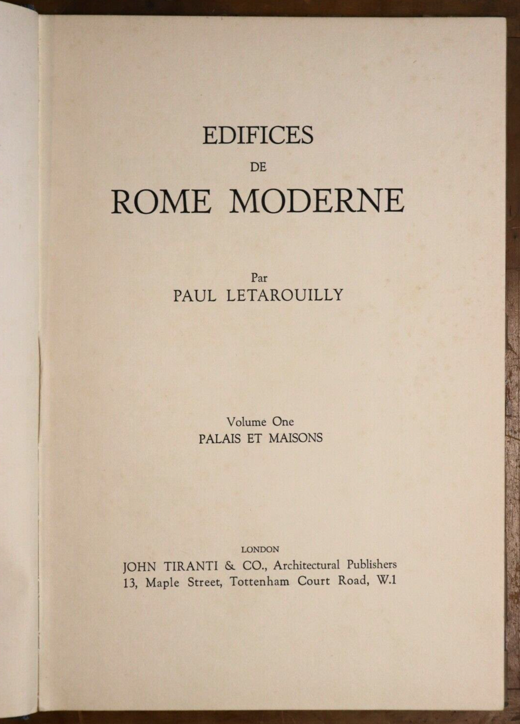 1928 4vol Edifices De Rome Moderne by Paul Letarouilly Architectural Books - 0