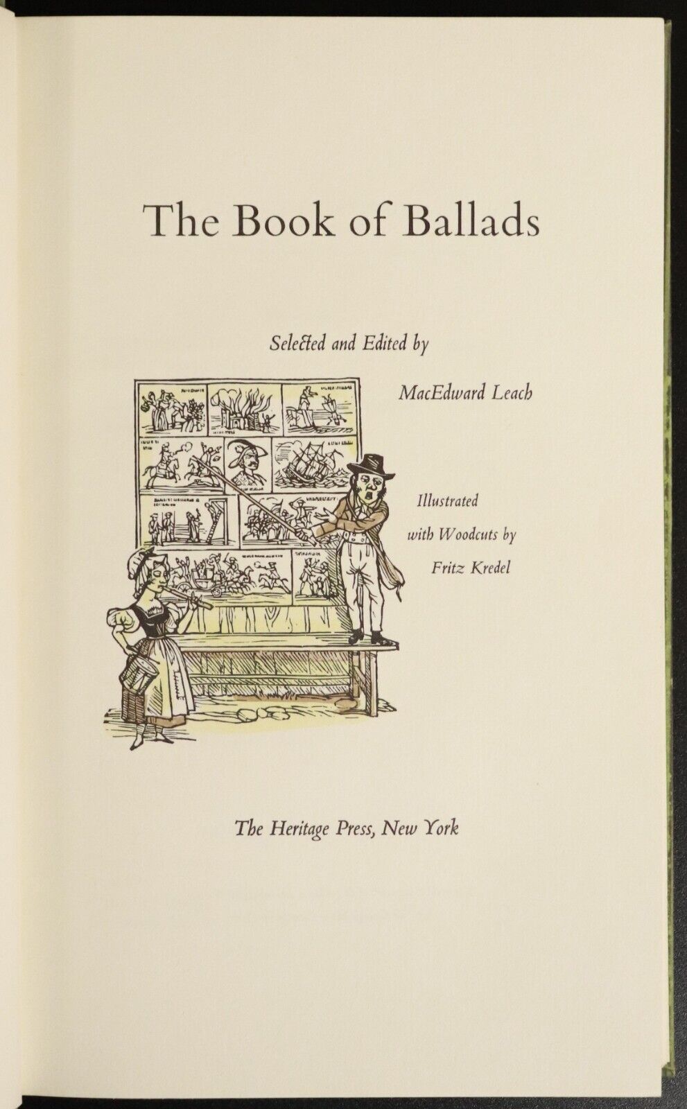 1967 The Book Of Ballads Heritage Press Literature Book Selected by M Leach