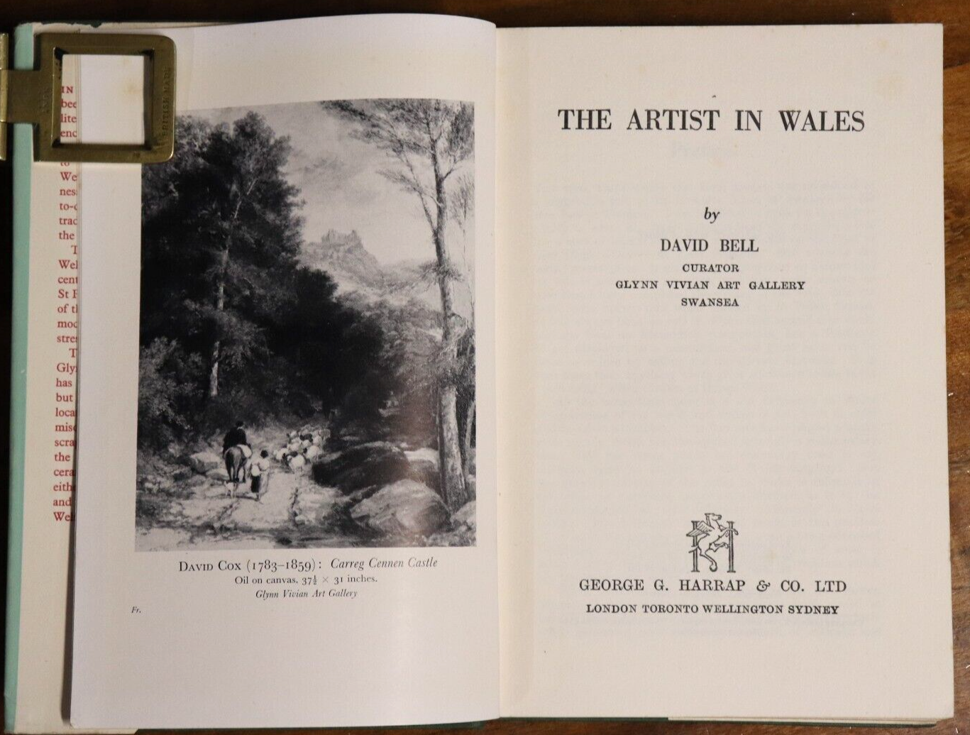 The Artist In Wales by David Bell - 1957 - 1st Edition Art History Book - 0