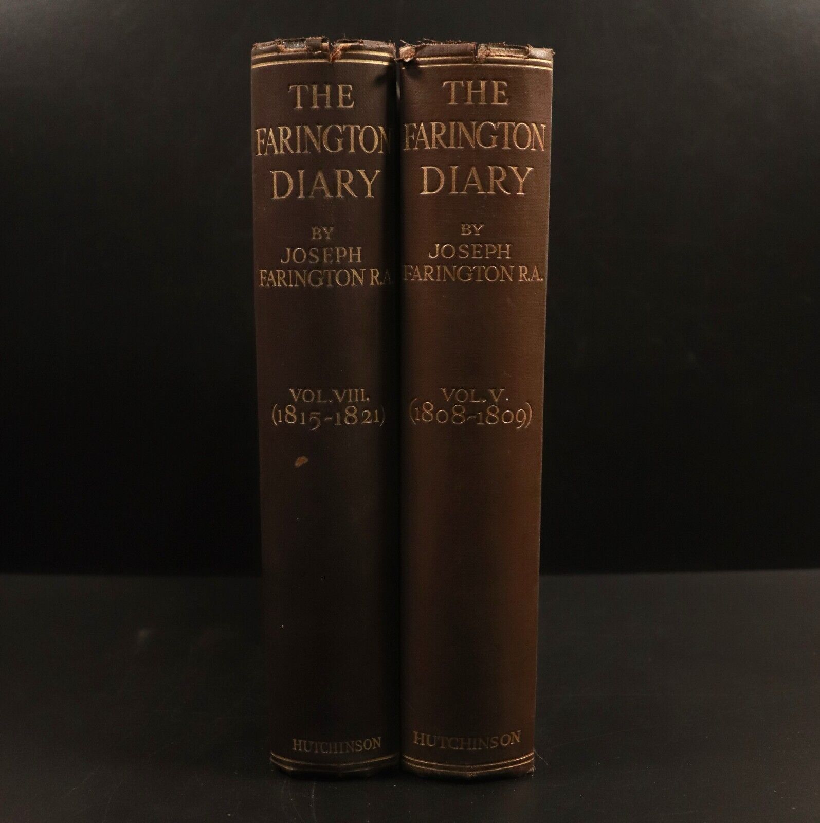 1925 2vol The Farington Diary by Joseph Farington Antique British History Books