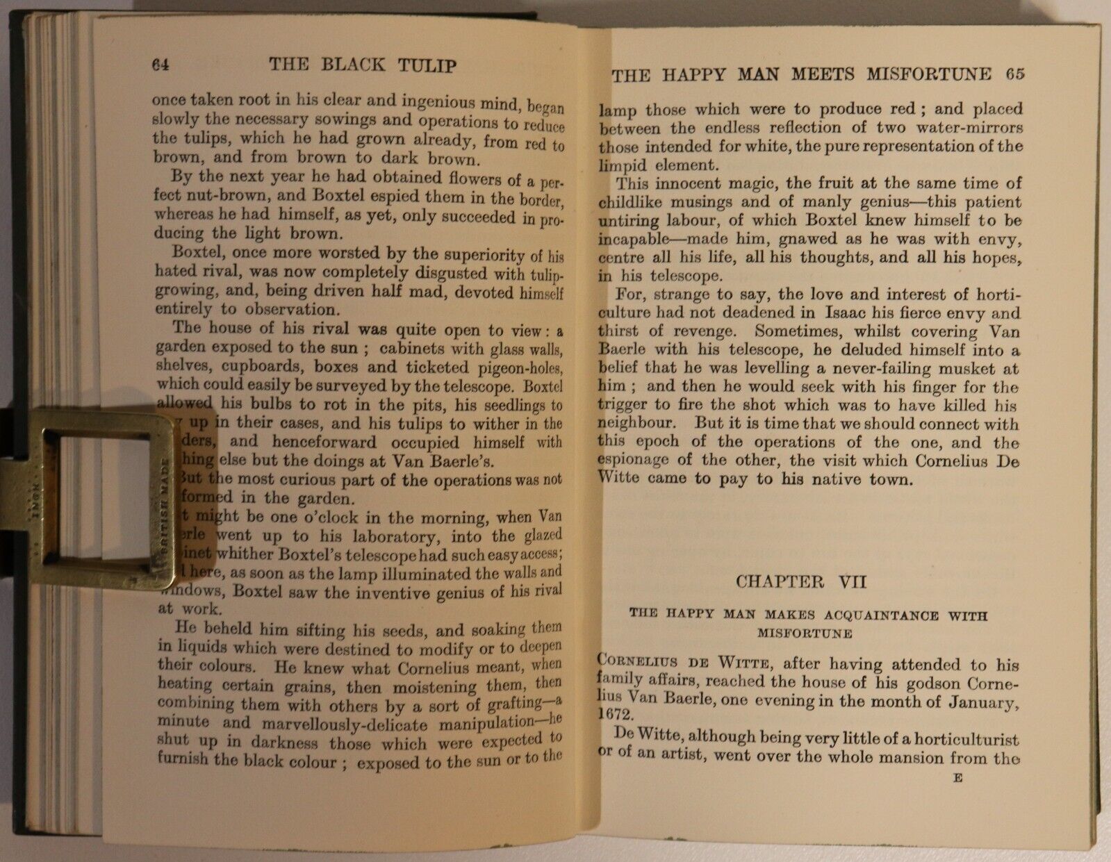 The Black Tulip by Alexandre Dumas - c1920 - Antique French Literature Book