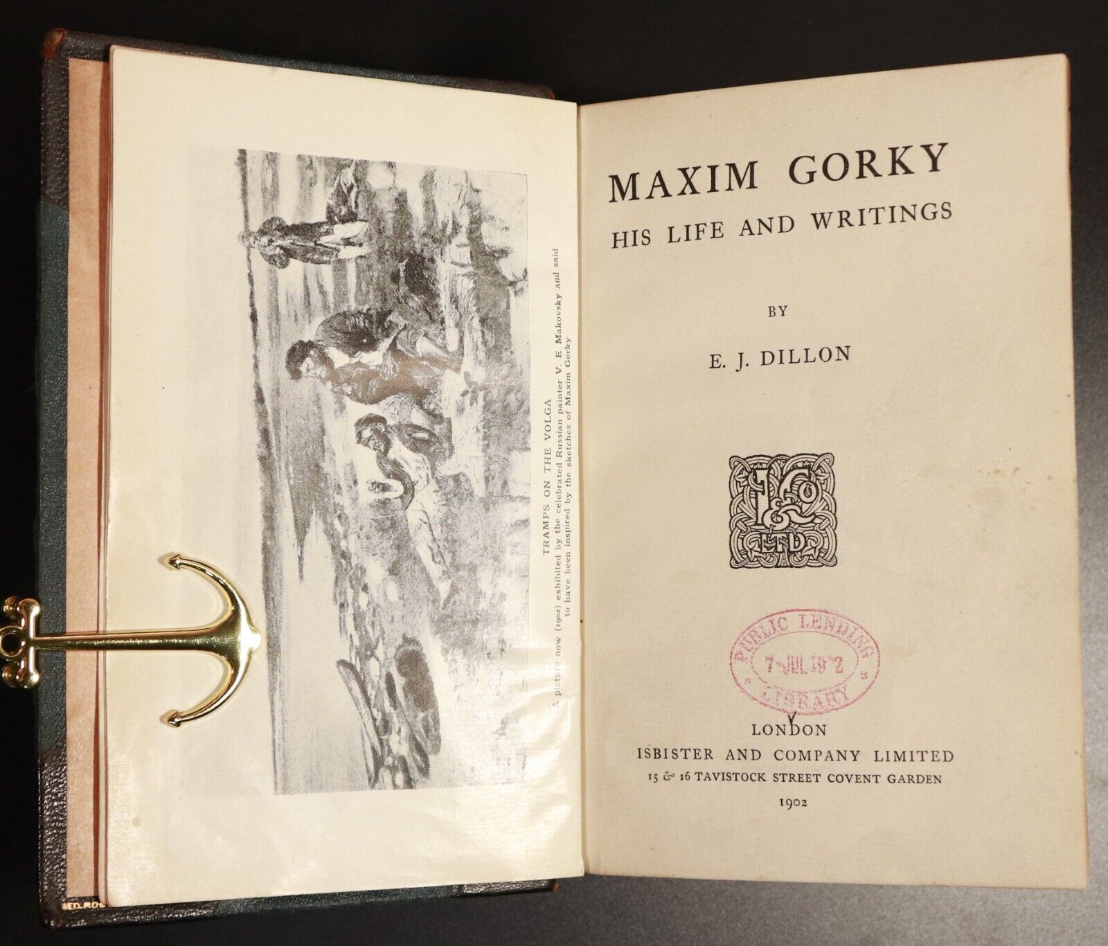 1902 Maxim Gorky by E.J. Dillon 1st Edition Antique Fiction Book - 0