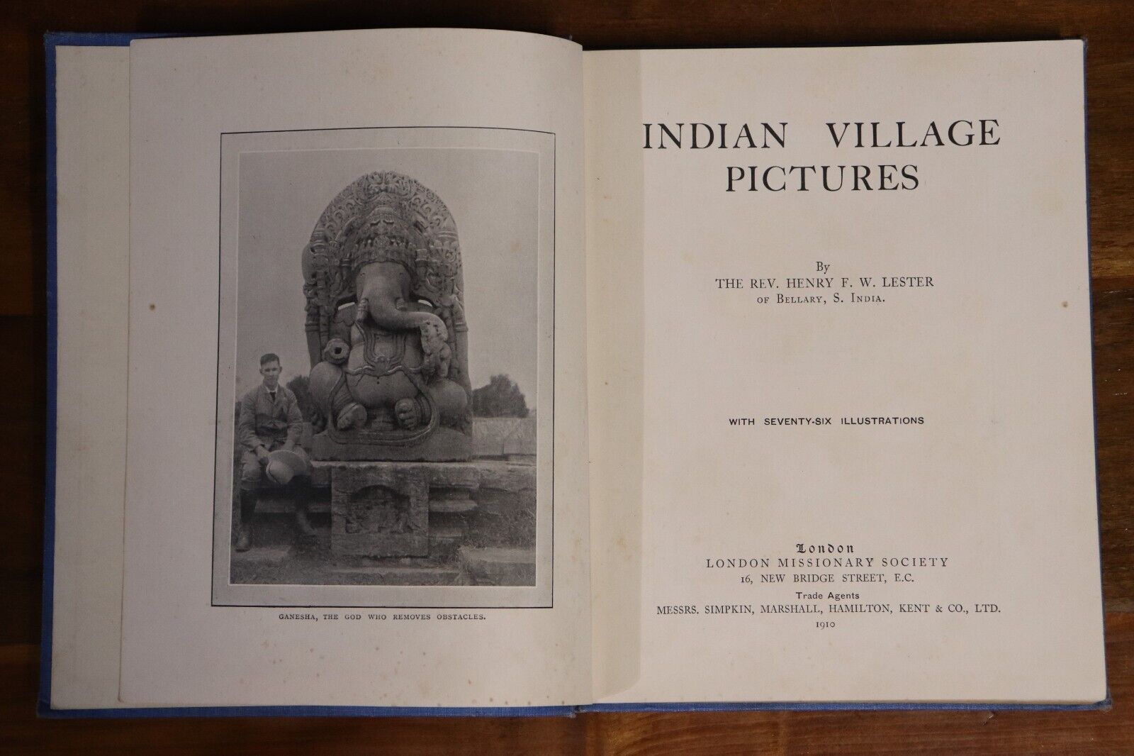 Indian Village Pictures by Henry Lester - 1910 - Antique History Book - 0