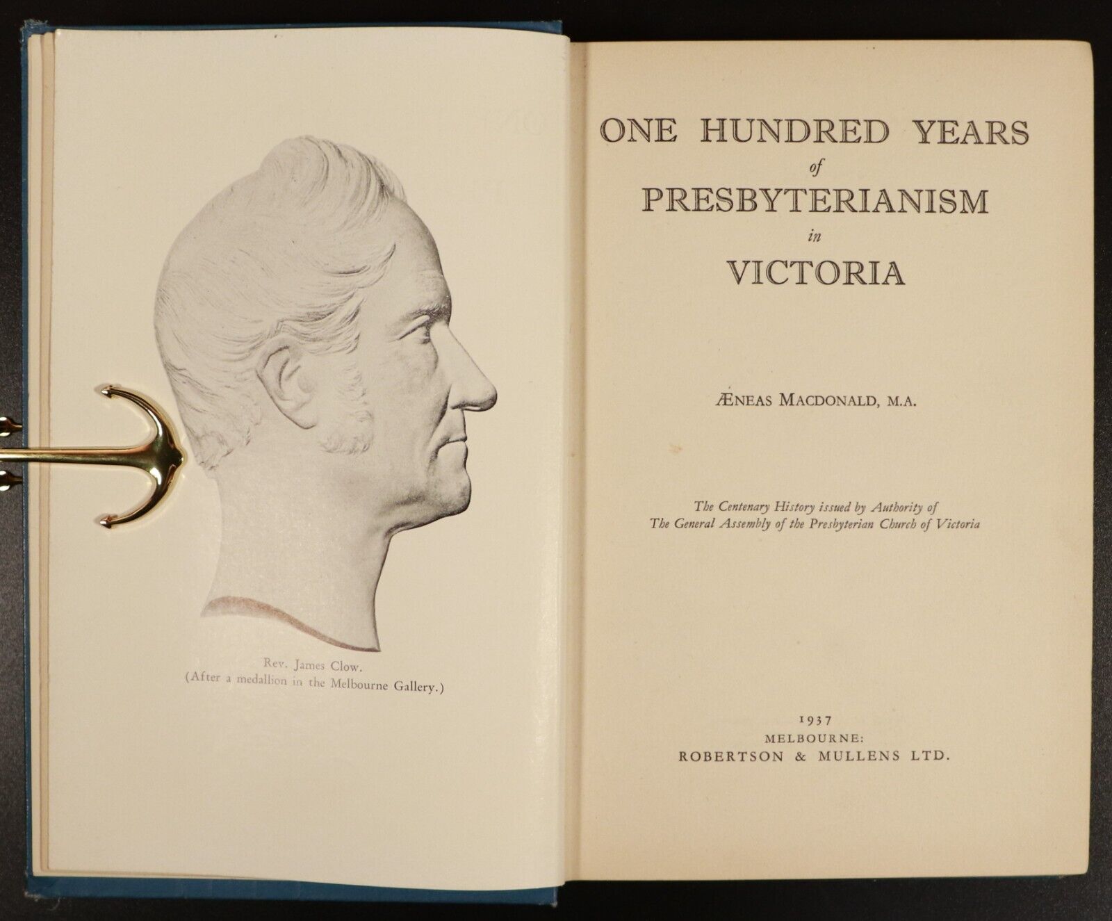 1937 One Hundred Years Of Presbyterianism in Victoria Australian History Book - 0