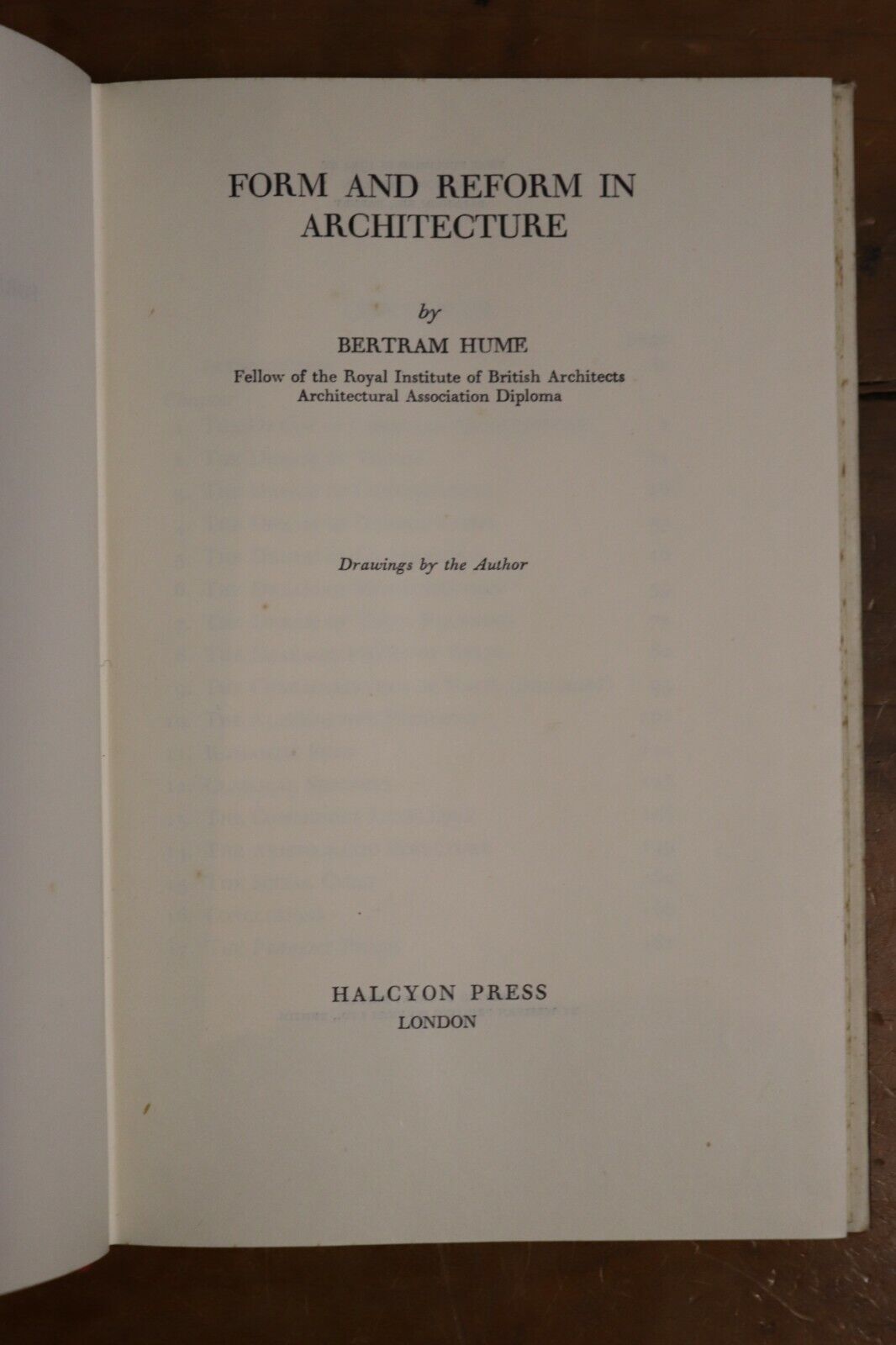 Form & Reform In Architecture - 1954 - 1st Edition Antique Architecture Book - 0