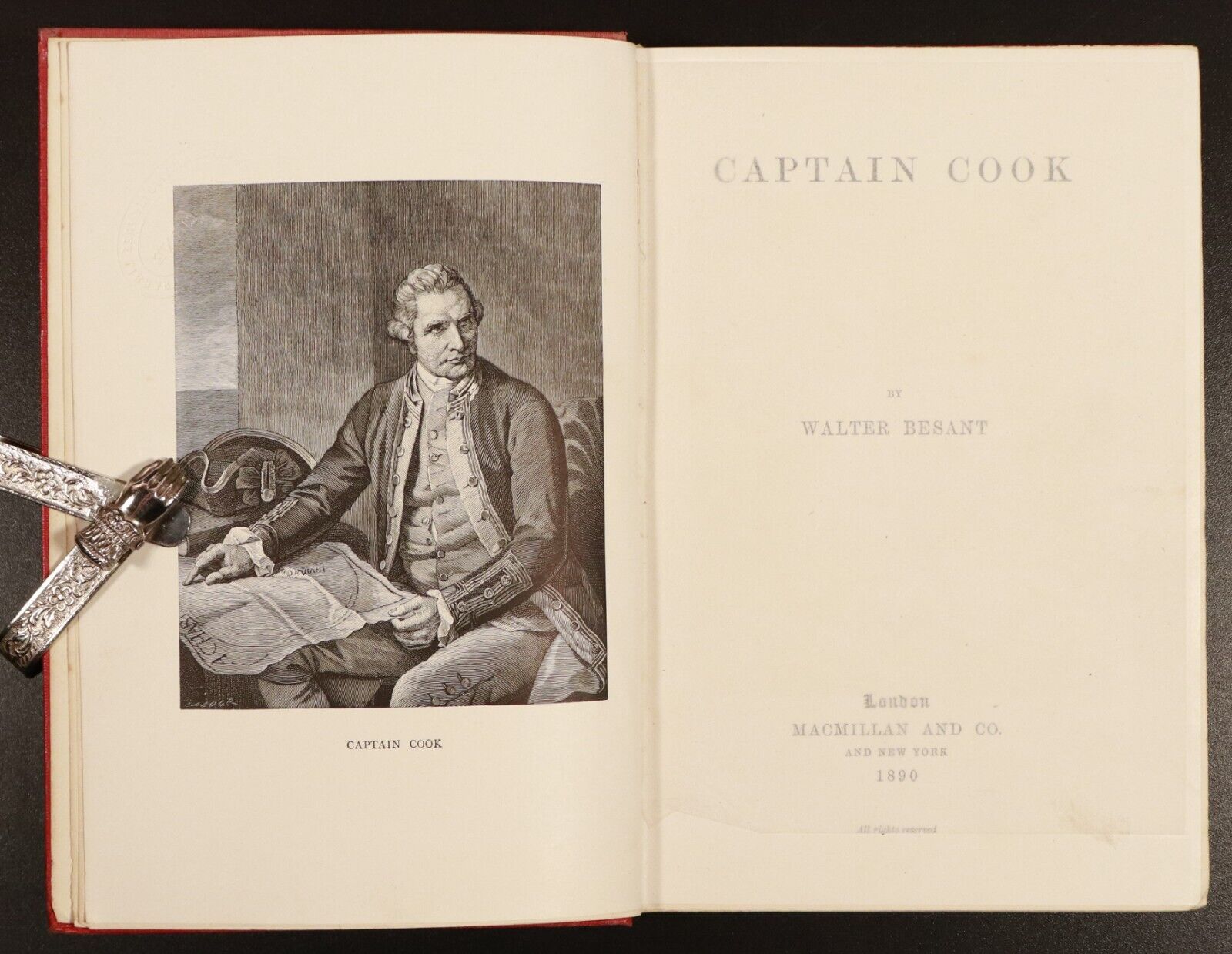 1890 Captain Cook by Walter Besant Antique Discovery & Maritime History Book - 0