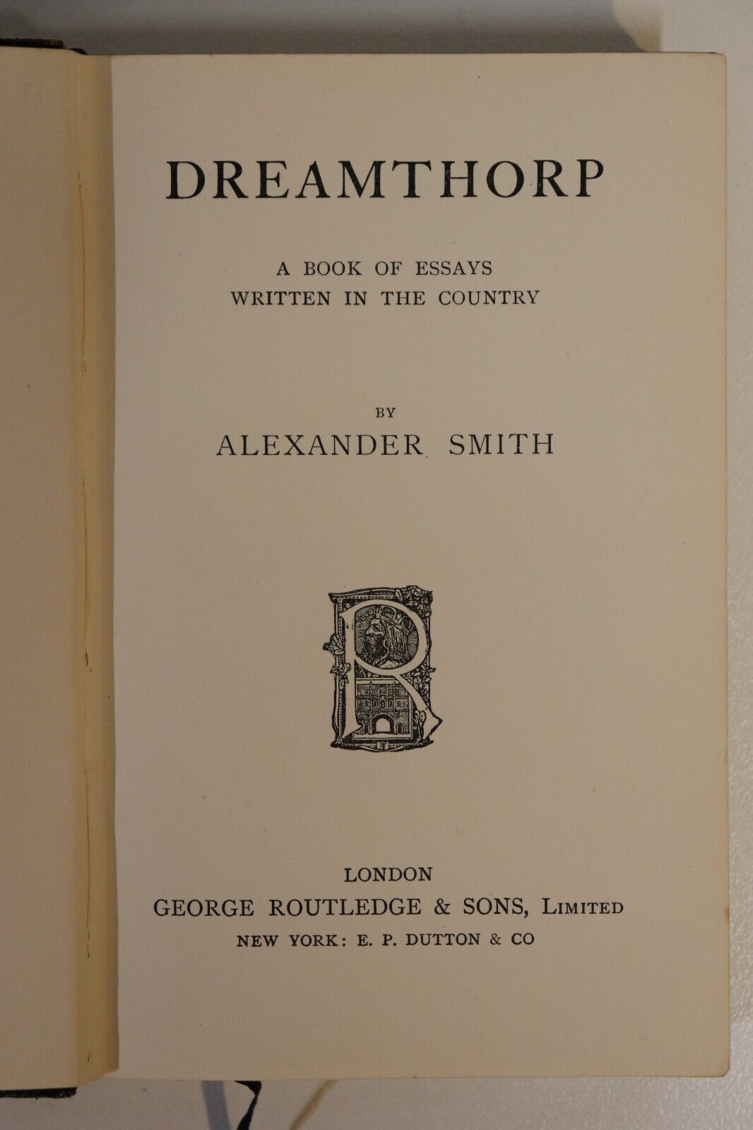 c1920 Dreamthorp by Alexander Smith Antique Literature Book