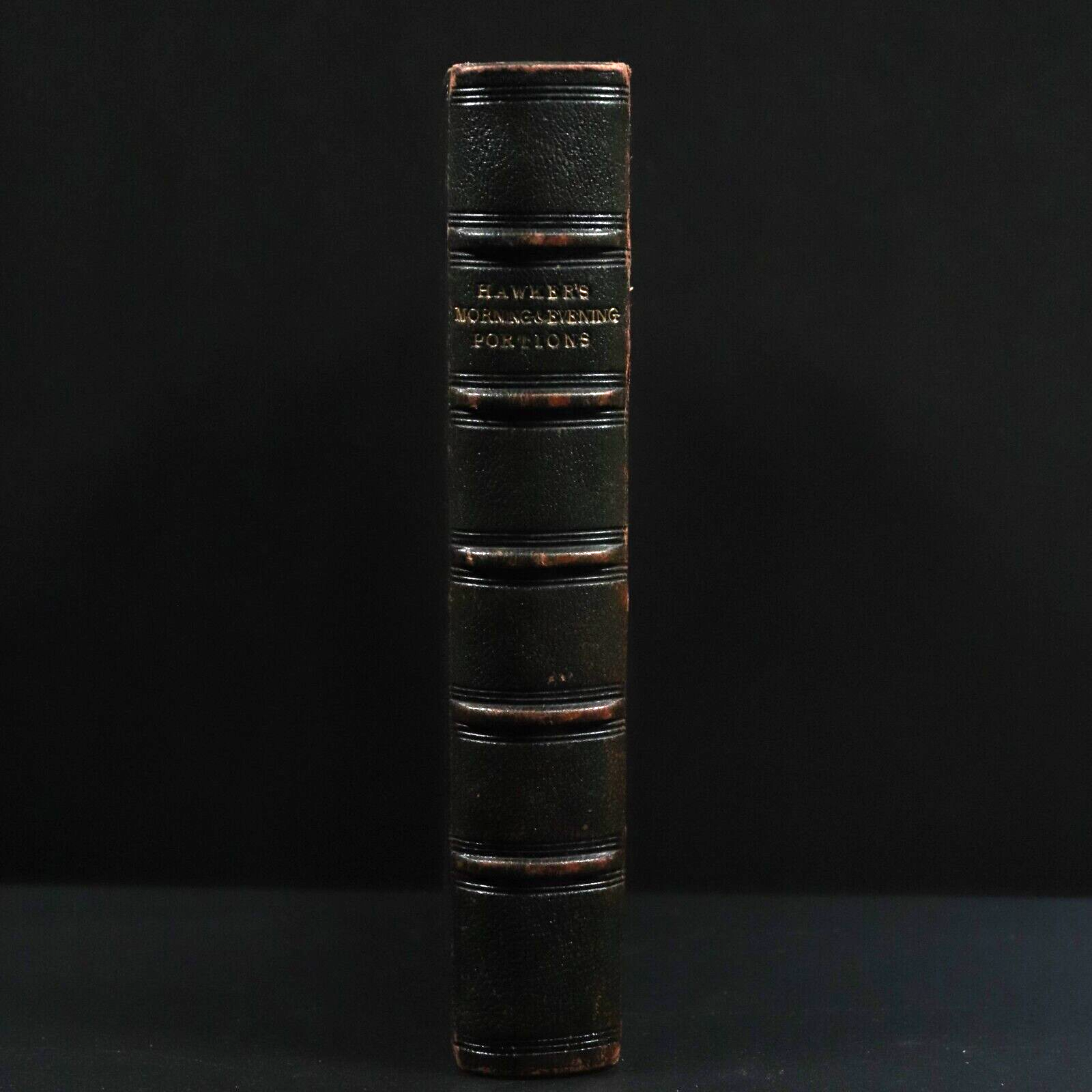 c1870 Morning & Evening Portions - Robert Hawker Antique Theology Book Scripture