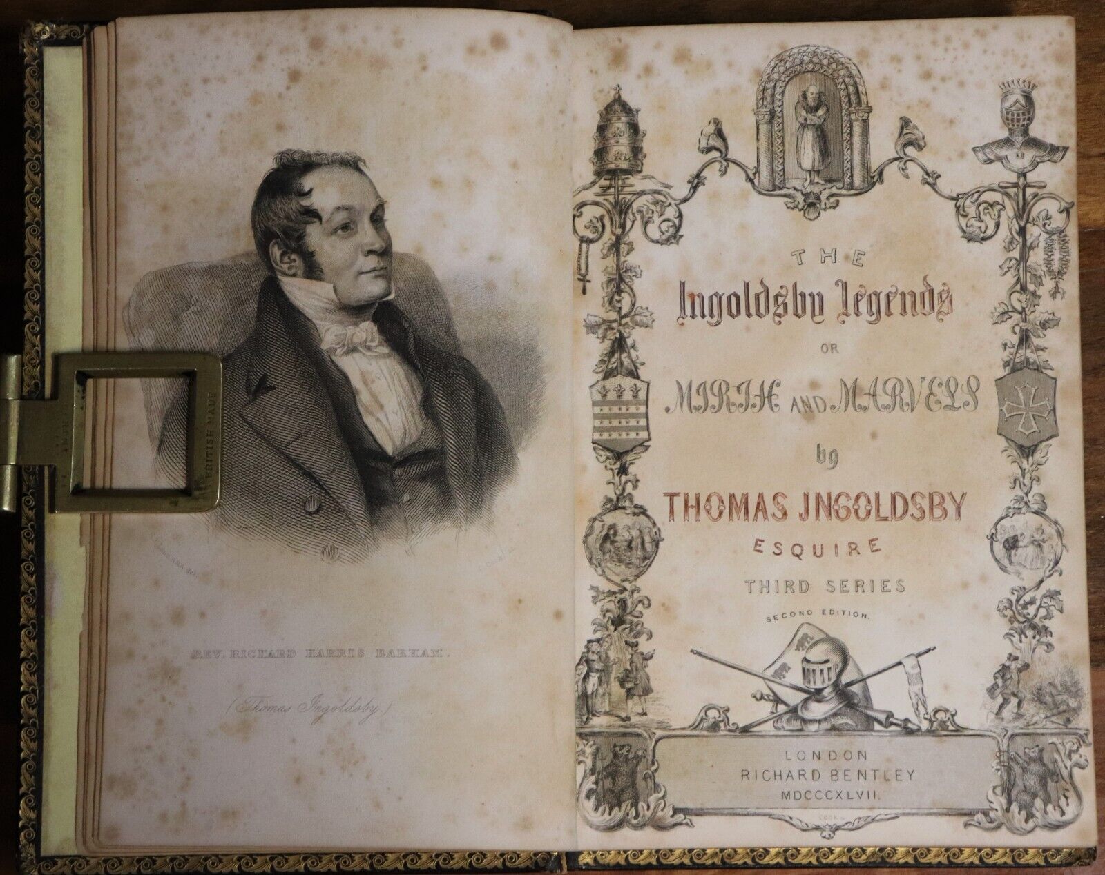 The Ingoldsby Legends Or Mirth & Marvels - 1847 - Antique Literature Book