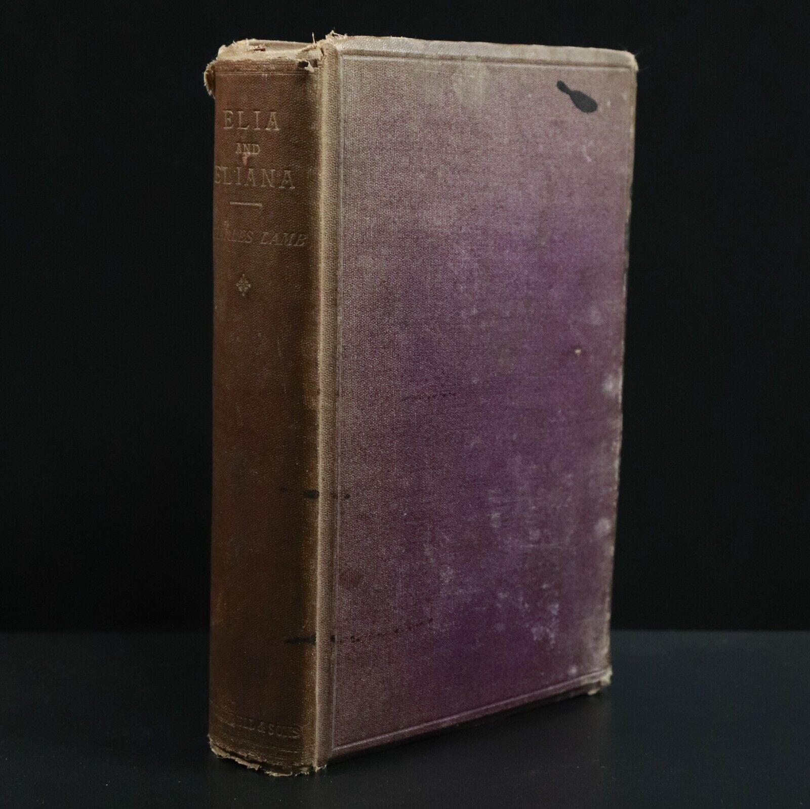 1871 The Essays Of Elia & Eliana by Charles Lamb Antiquarian Literature Book