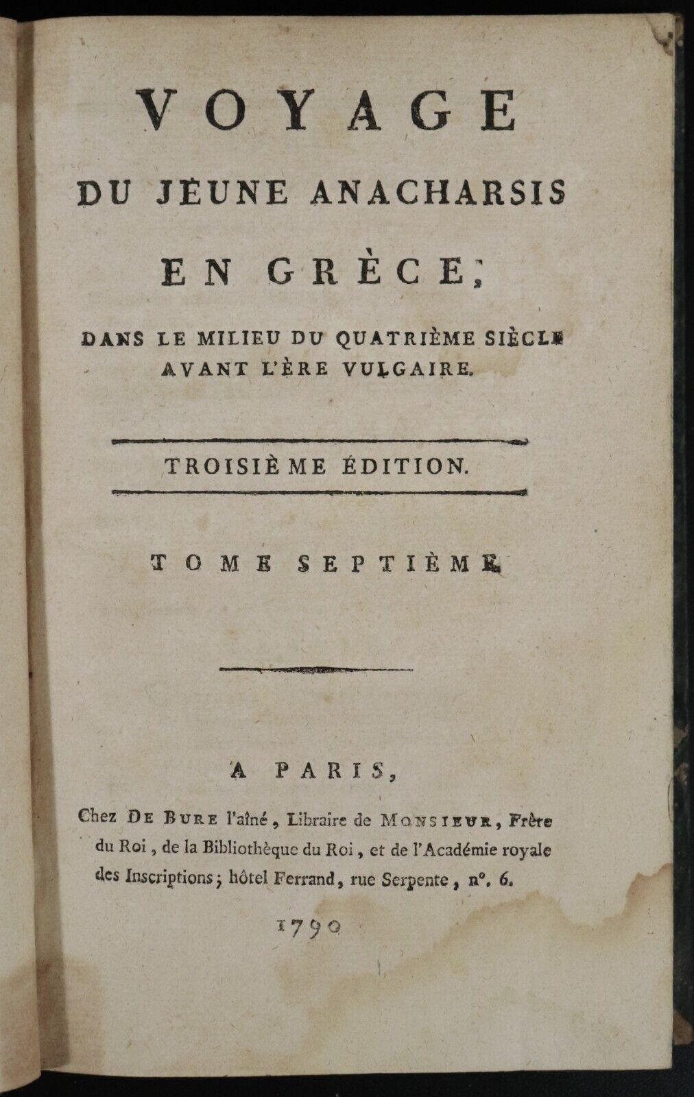 1790 6vol Voyage De Jeune Anacharsis En Grece Antiquarian History Books