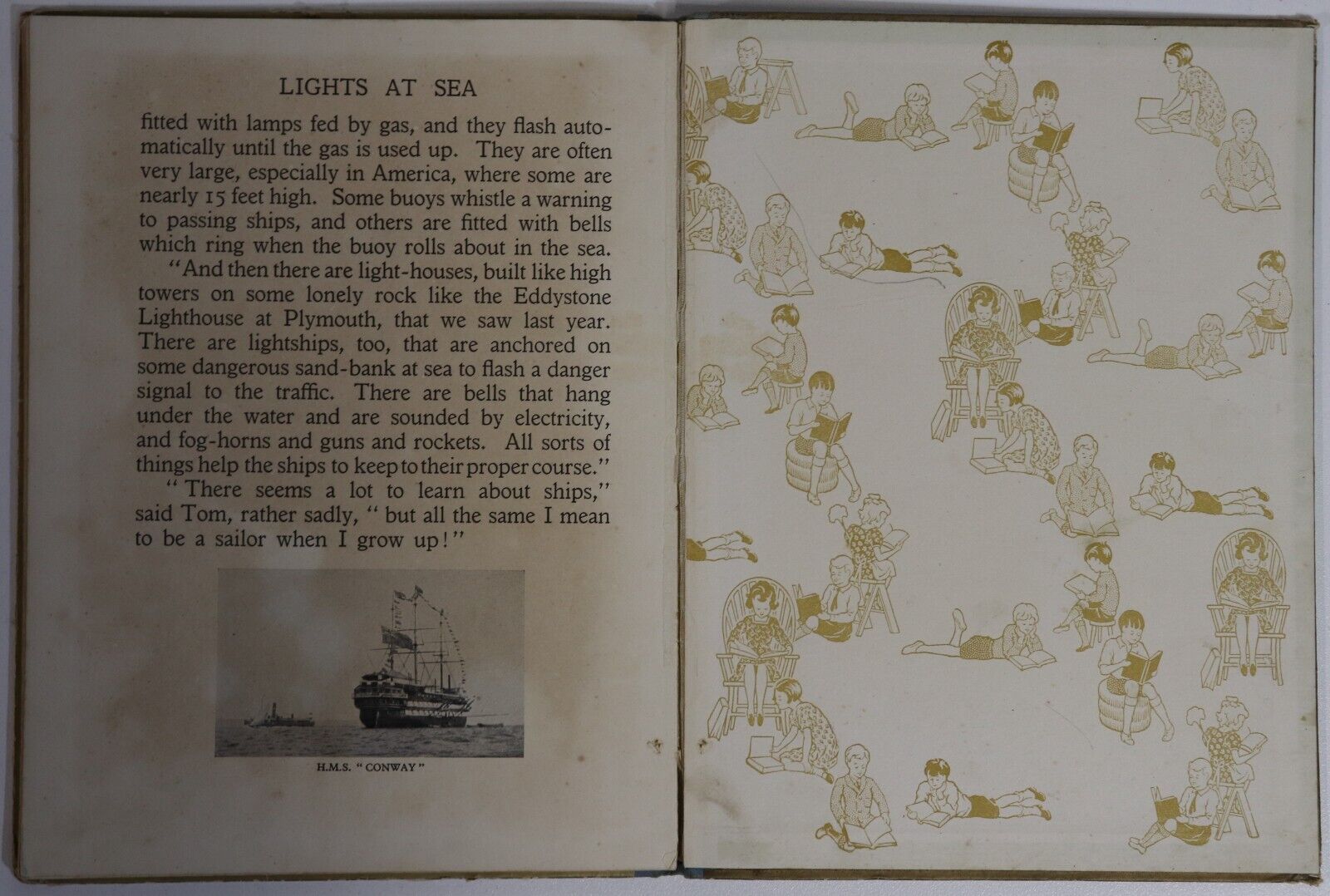 The Golden Picture Book Of Ships - c1949 - Antique Children's Maritime Book