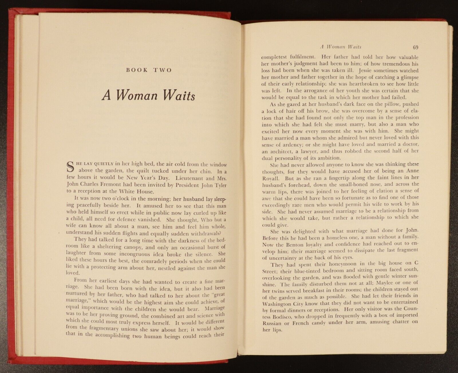 1945 Immortal Wife Jessie Benton Fremont Antique American Biography Novel Book
