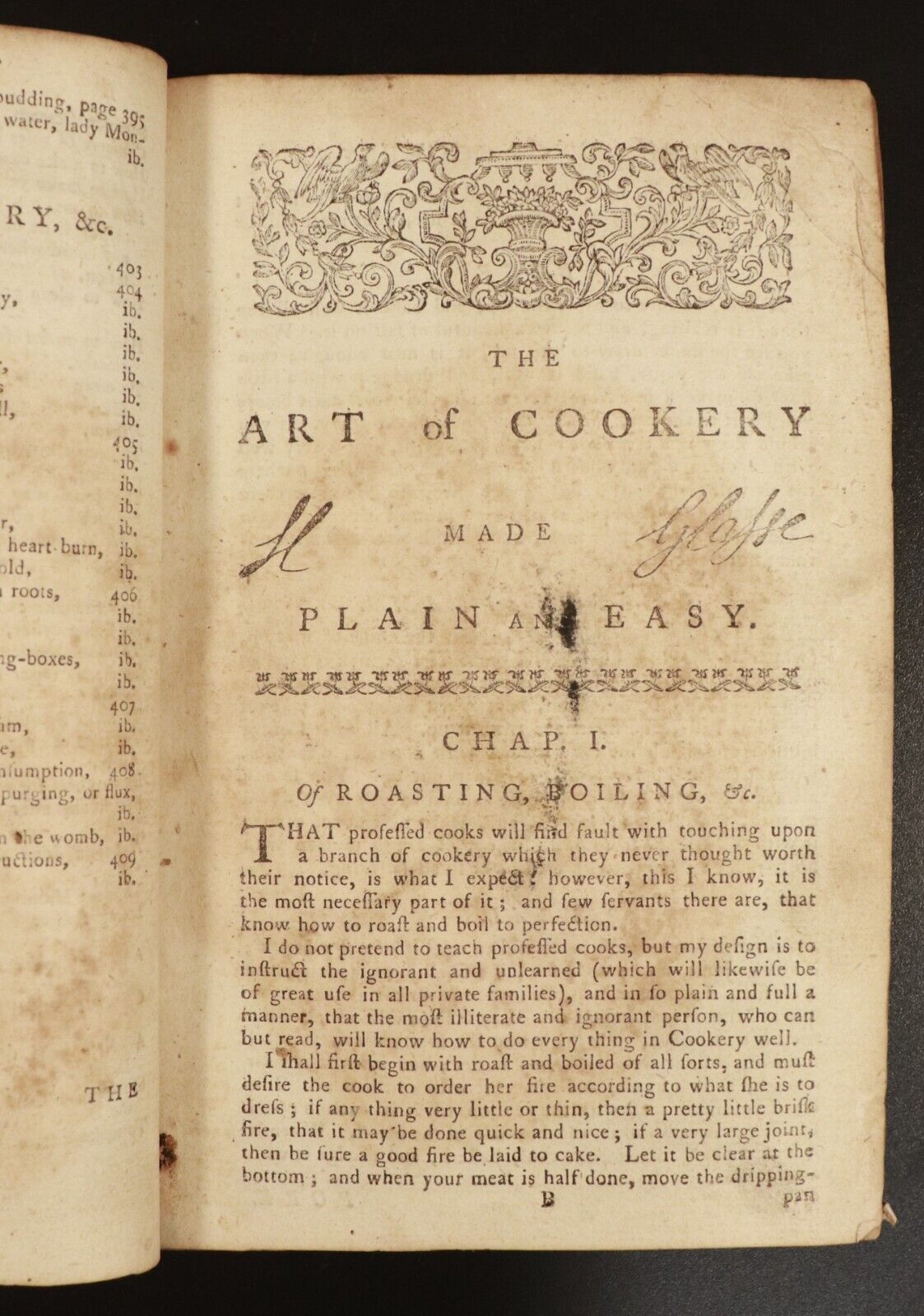 1784 The Art Of Cookery Made Plain & Easy by Mrs Glasse Antiquarian Cook Book