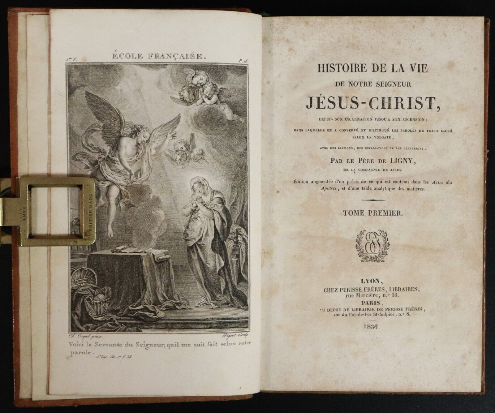 1836 2vol Histoire De La Vie De Notre Seigneur Jesus Christ Antiquarian Book - 0