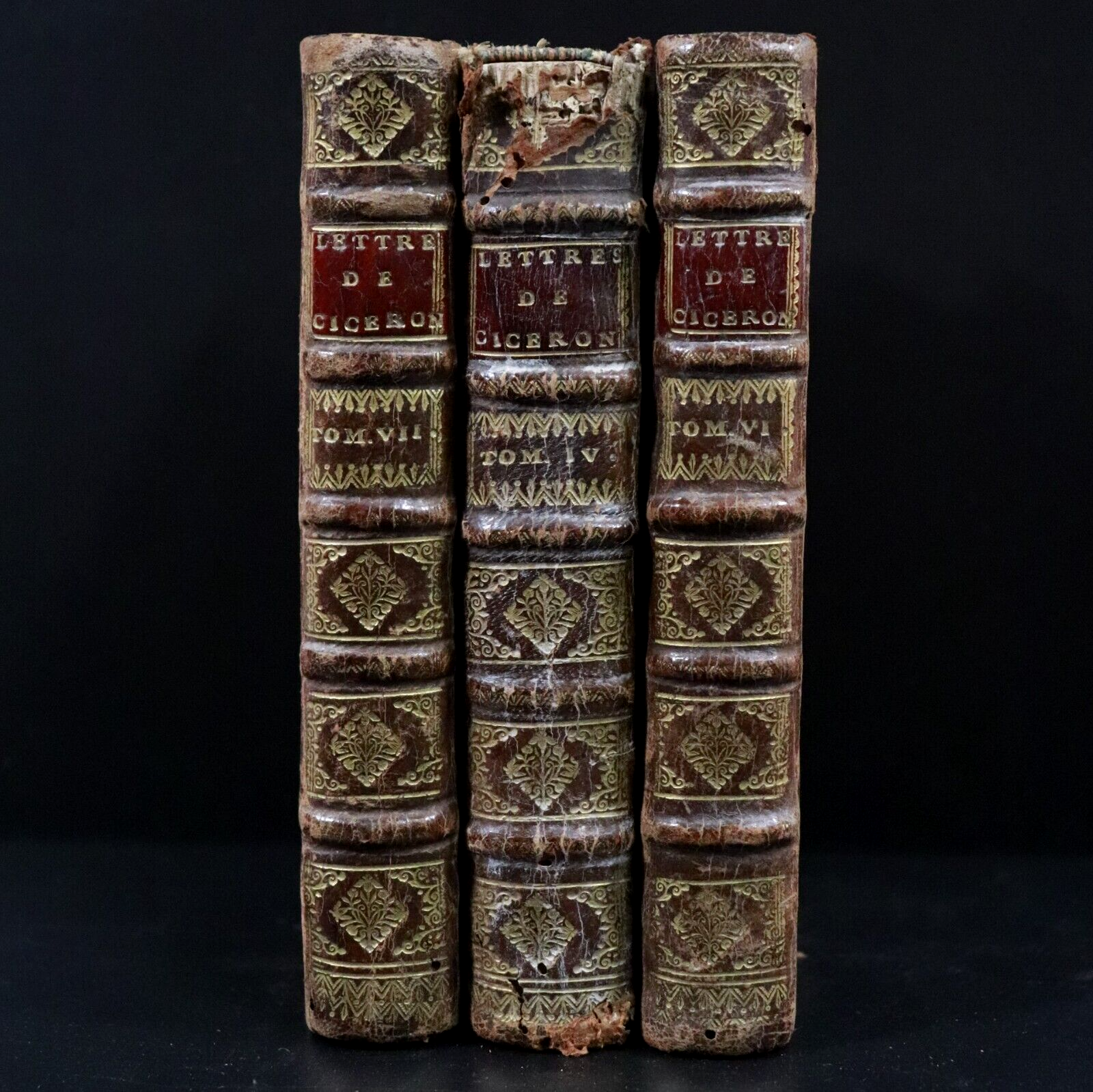 1709 3vol Les Lettres De Ciceron Antiquarian Ancient Roman History Books
