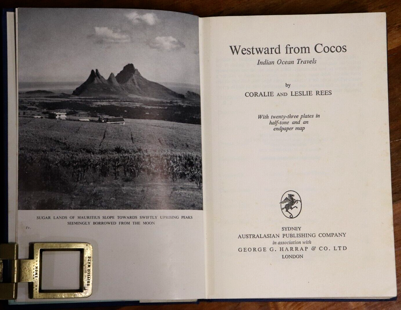 1956 Westward From Cocos by C&L Rees 1st Edition Travel Book Indian Ocean - 0