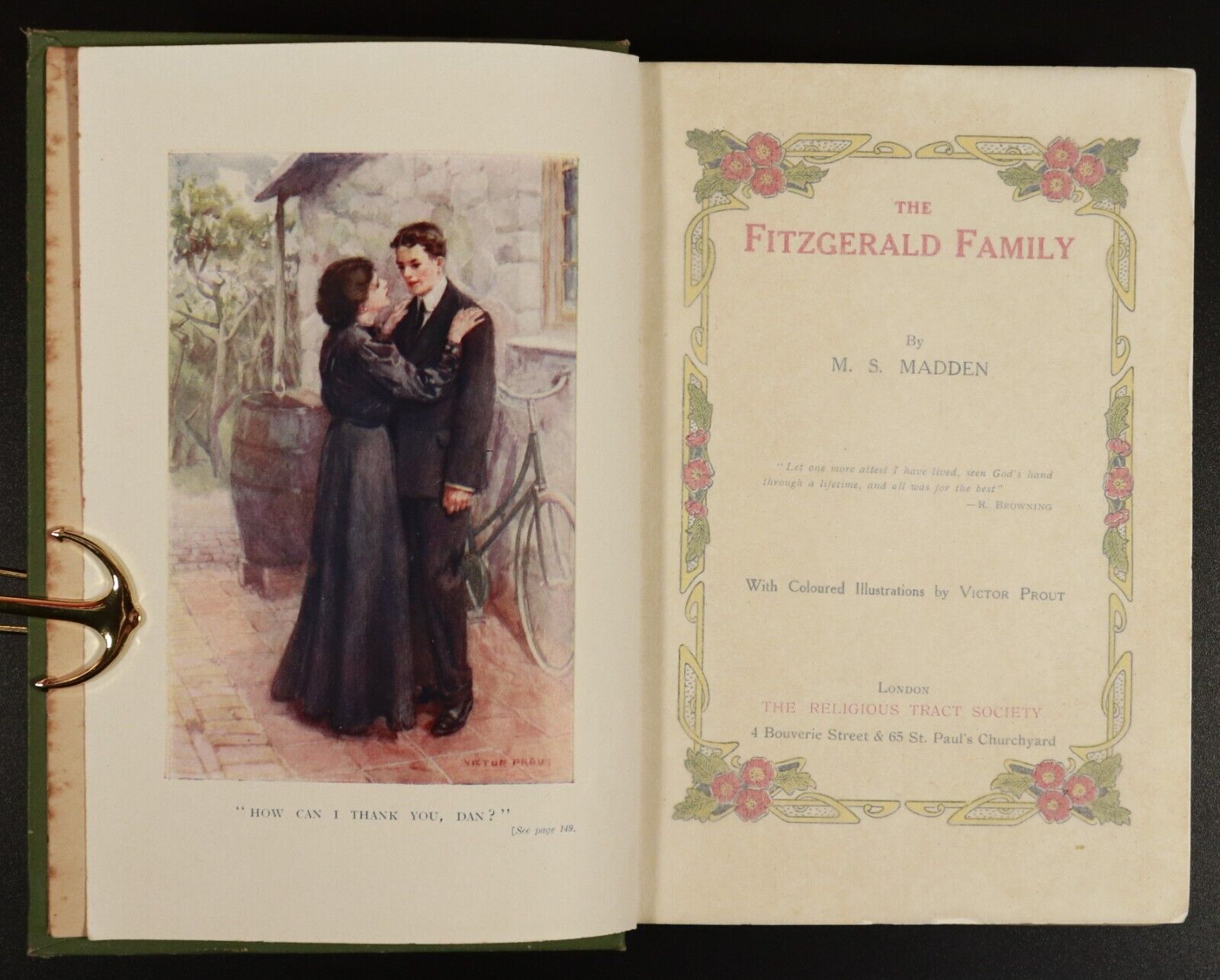c1900 The Fitzgerald Family by M.S. Madden Antique British Fiction Book RTS - 0