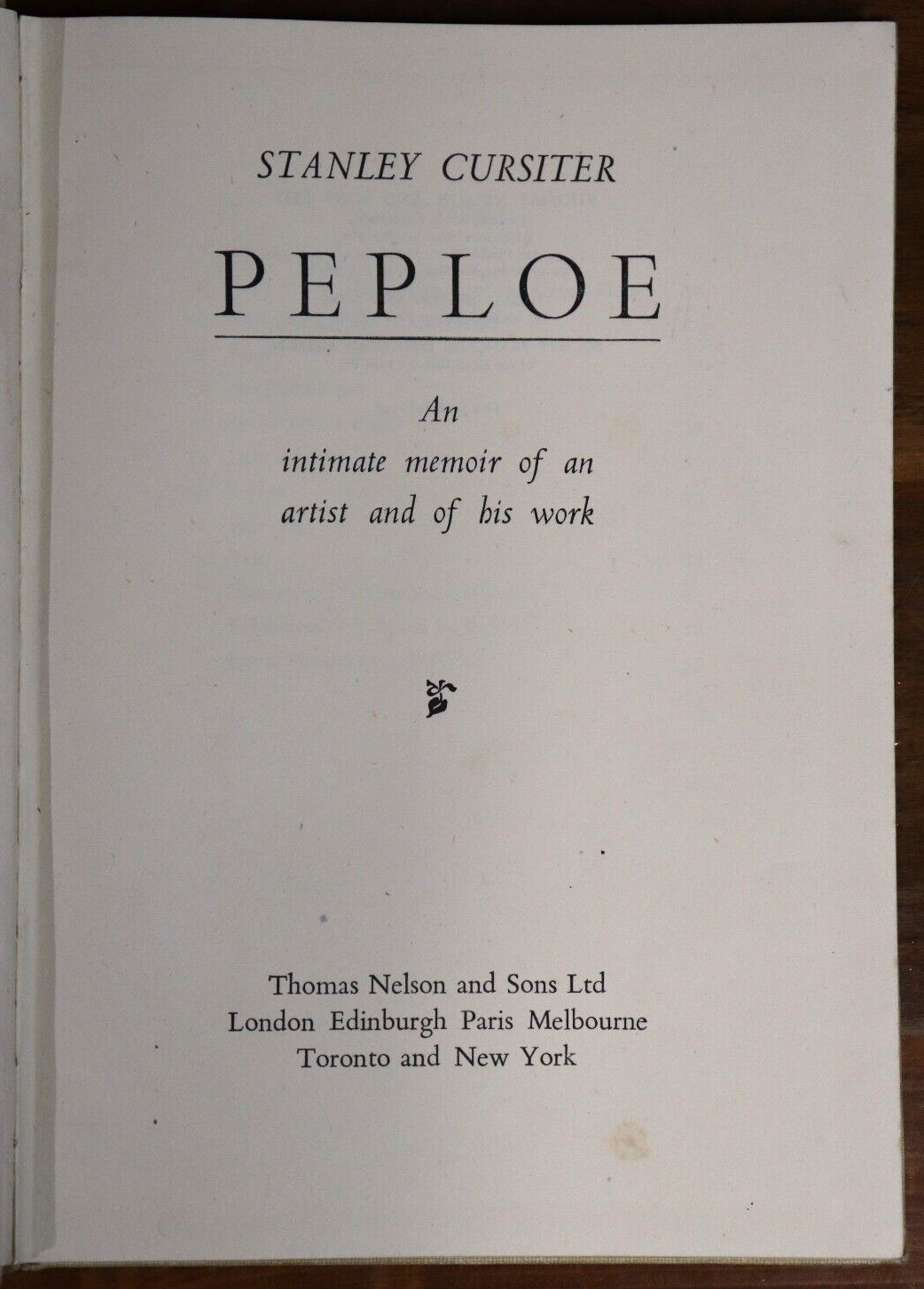 Peploe by Stanley Cursiter - 1947 - Antique Scottish Art Book - 0